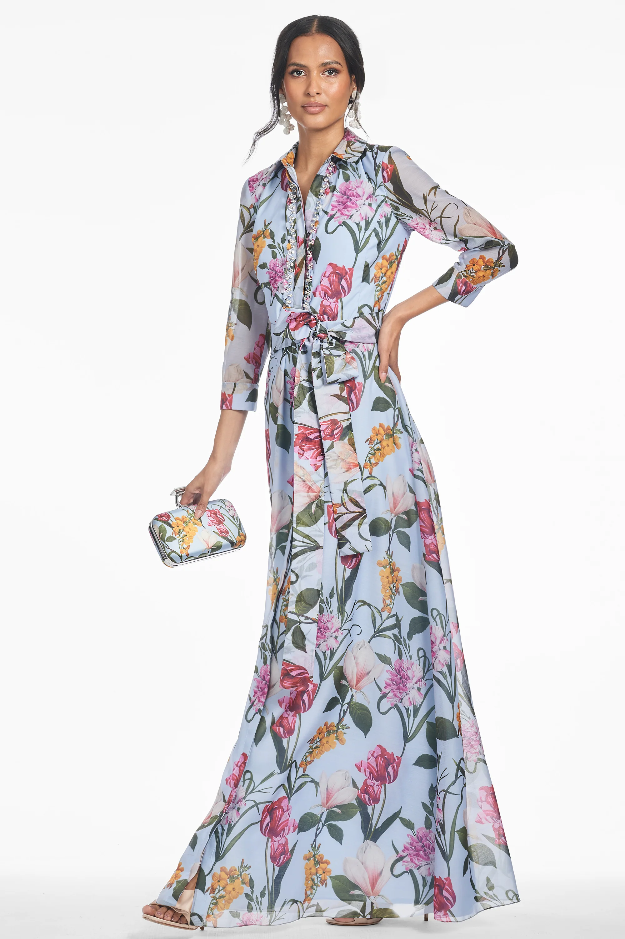 ADDISON GOWN - GLACIAL BLUE BLOSSOMS - Image 3