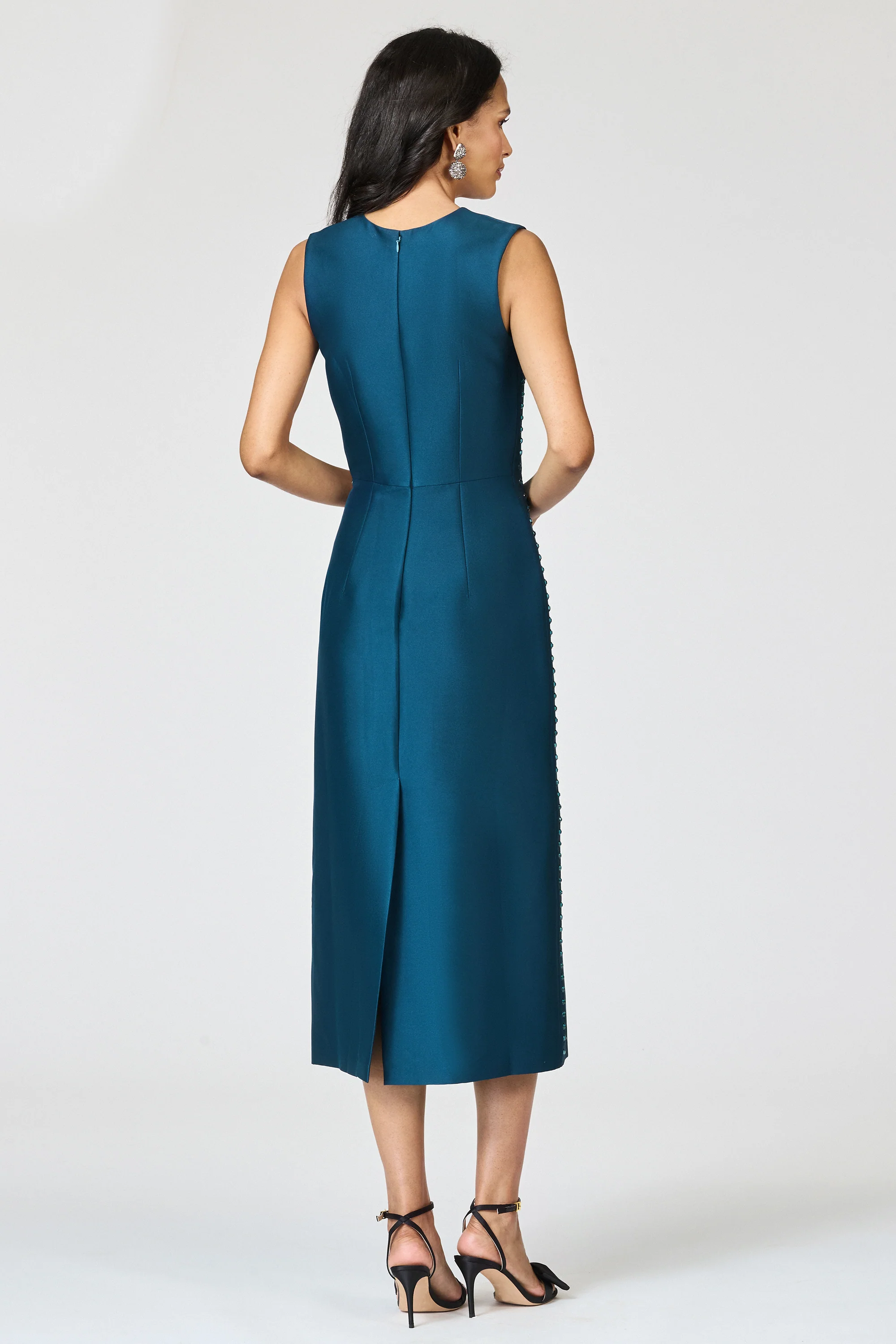 ALBA DRESS - BOTTLE GREEN - FINAL SALE - Image 3
