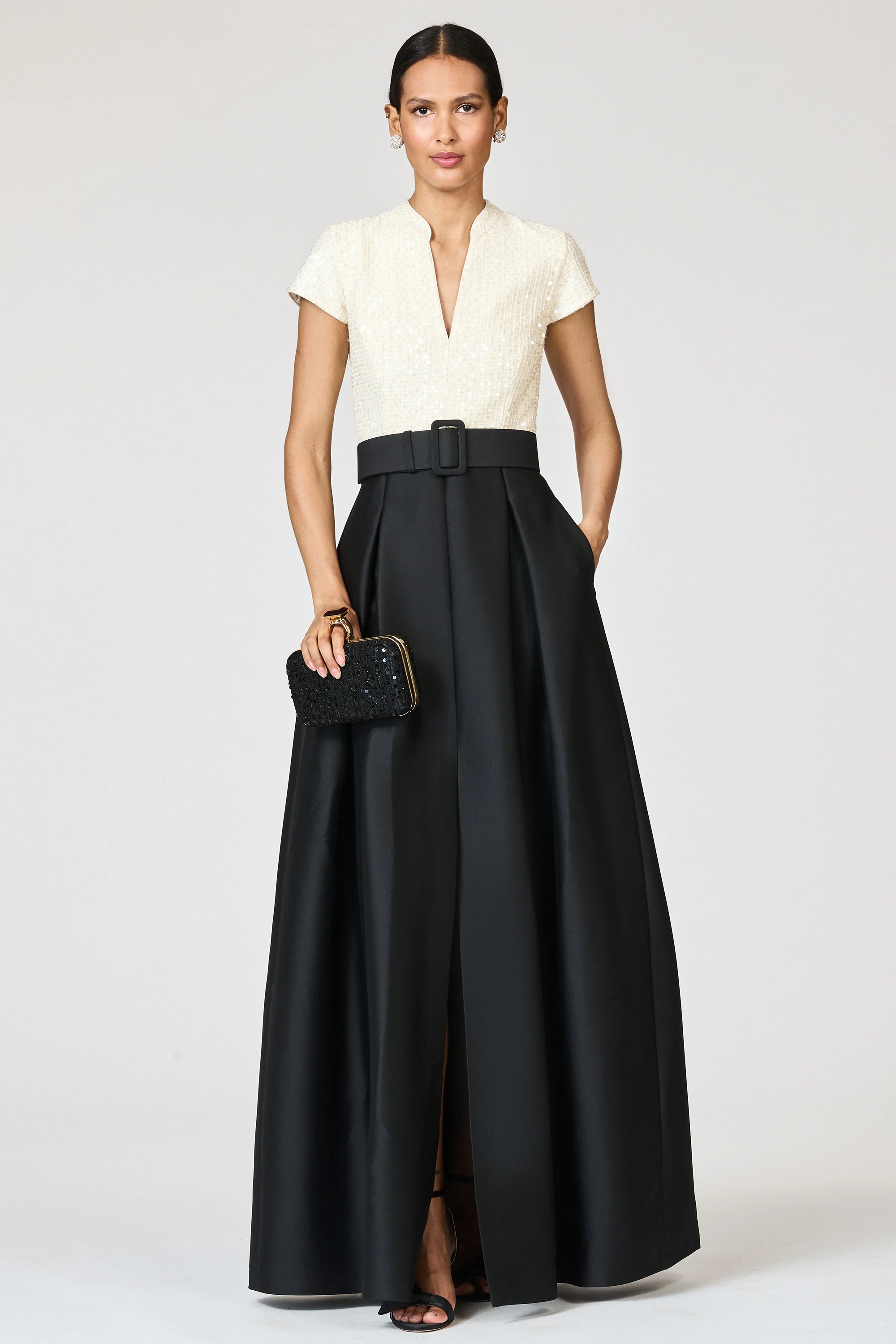 ARDEN GOWN - MOONLIGHT/BLACK - Image 4