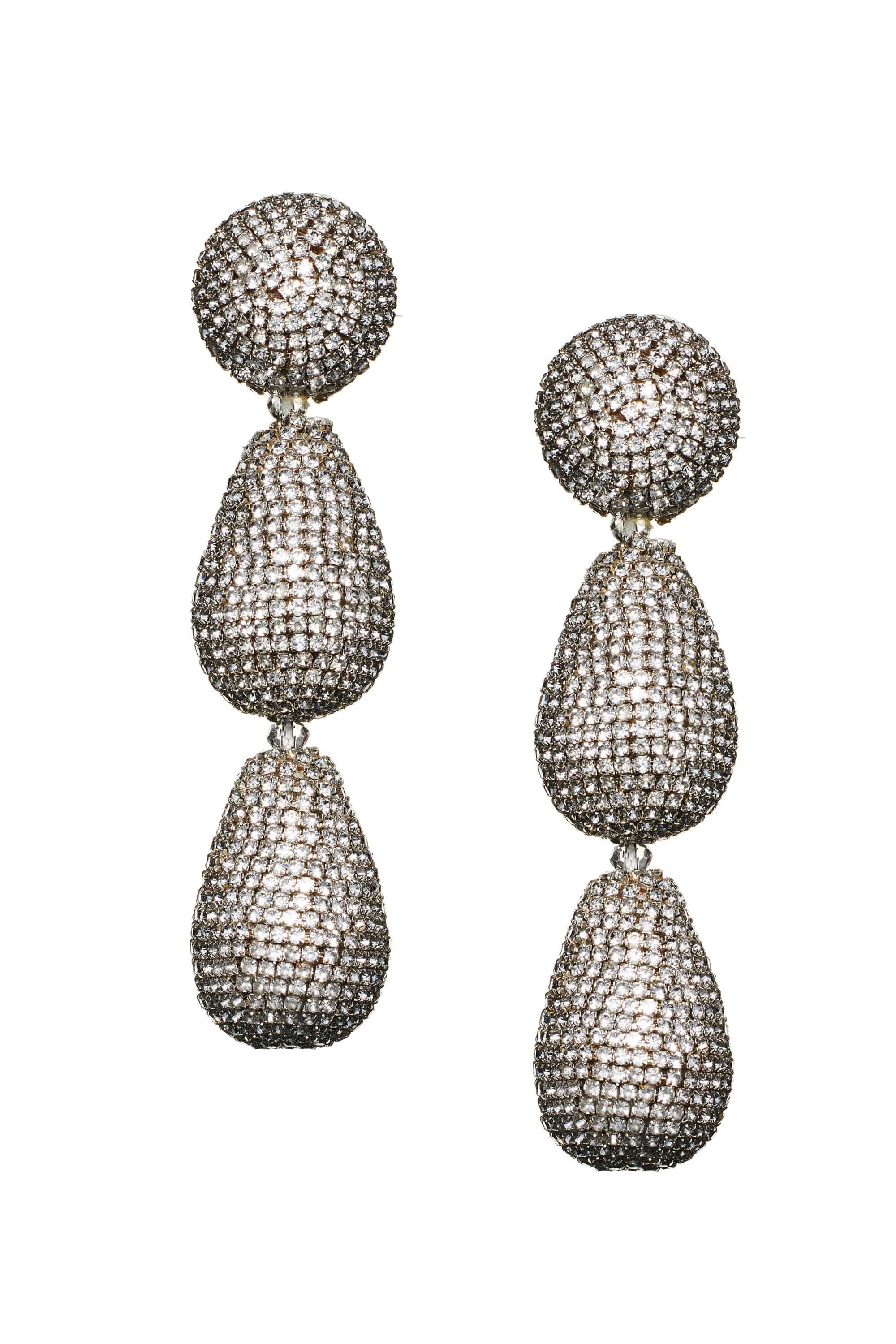 ARIELLE EARRINGS - CLEAR CRYSTALS - Image 2