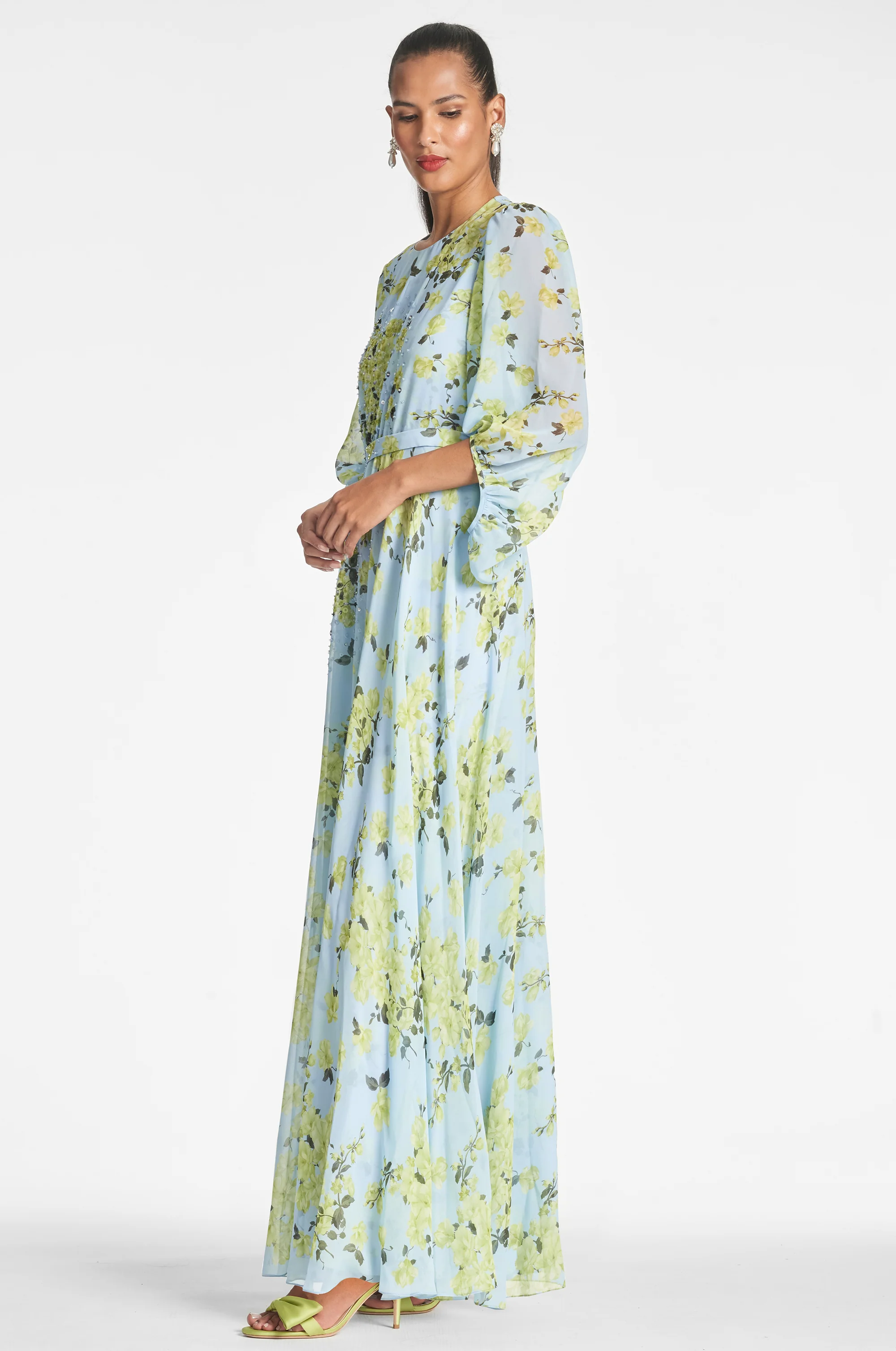 BIANCA GOWN - SKY CITRINE FLORAL - FINAL SALE - Image 4