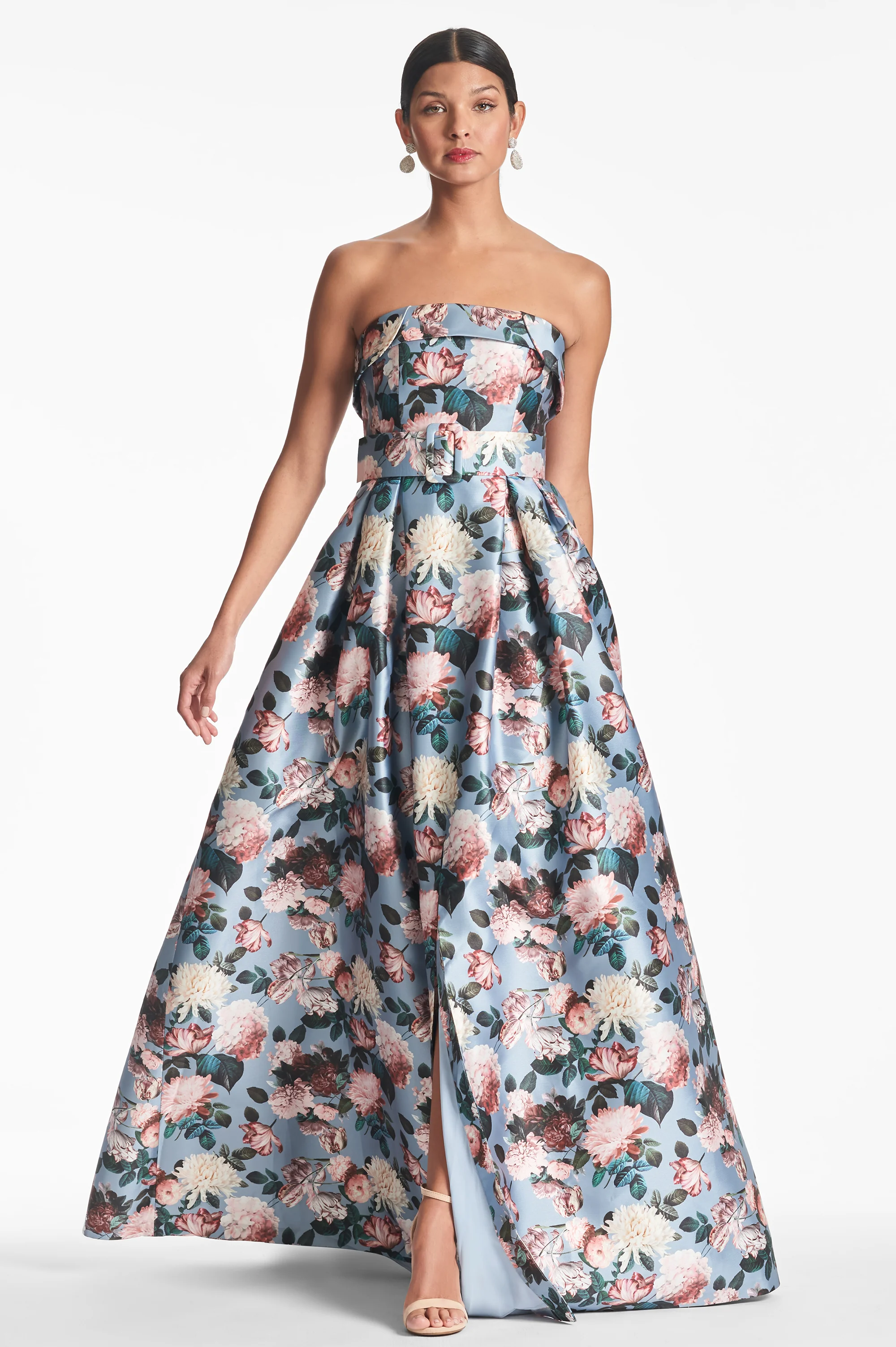 BRIELLE GOWN - ICE BLUE GARDEN - FINAL SALE