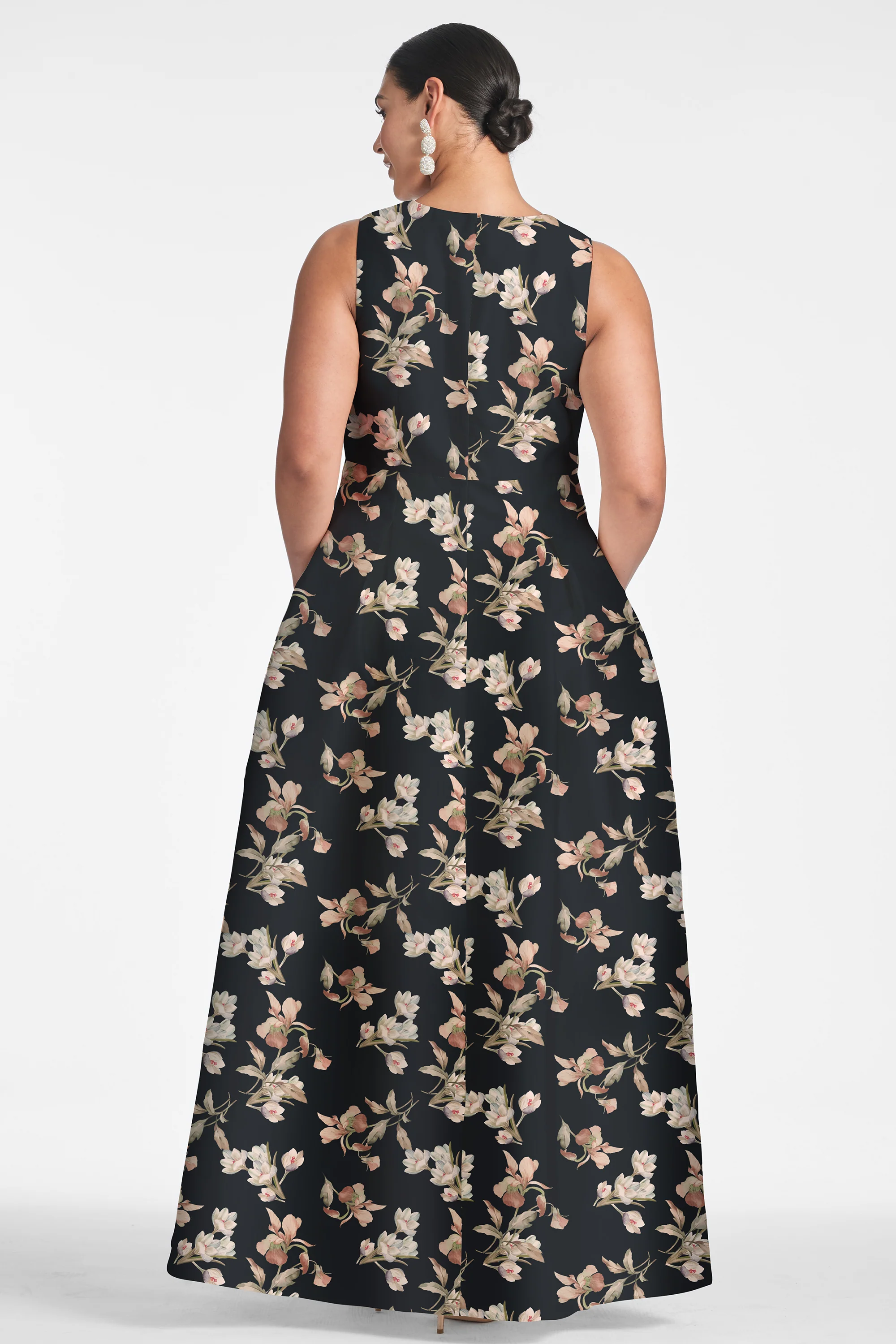 BROOKE GOWN - BLACK VENETIA PETAL - Image 7