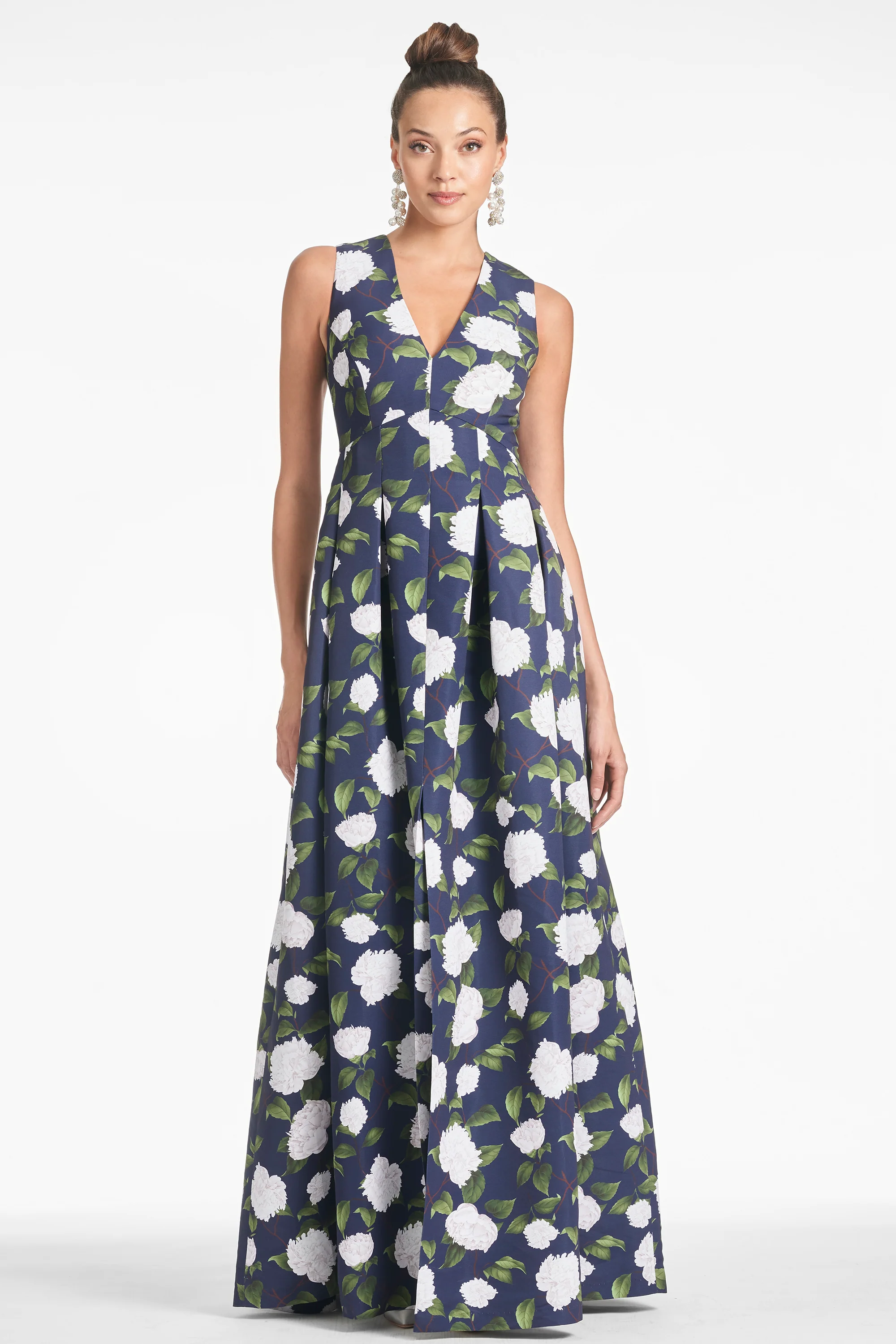 BROOKE GOWN - NAVY/IVORY MOONLIT GARDEN - FINAL SALE - Image 3