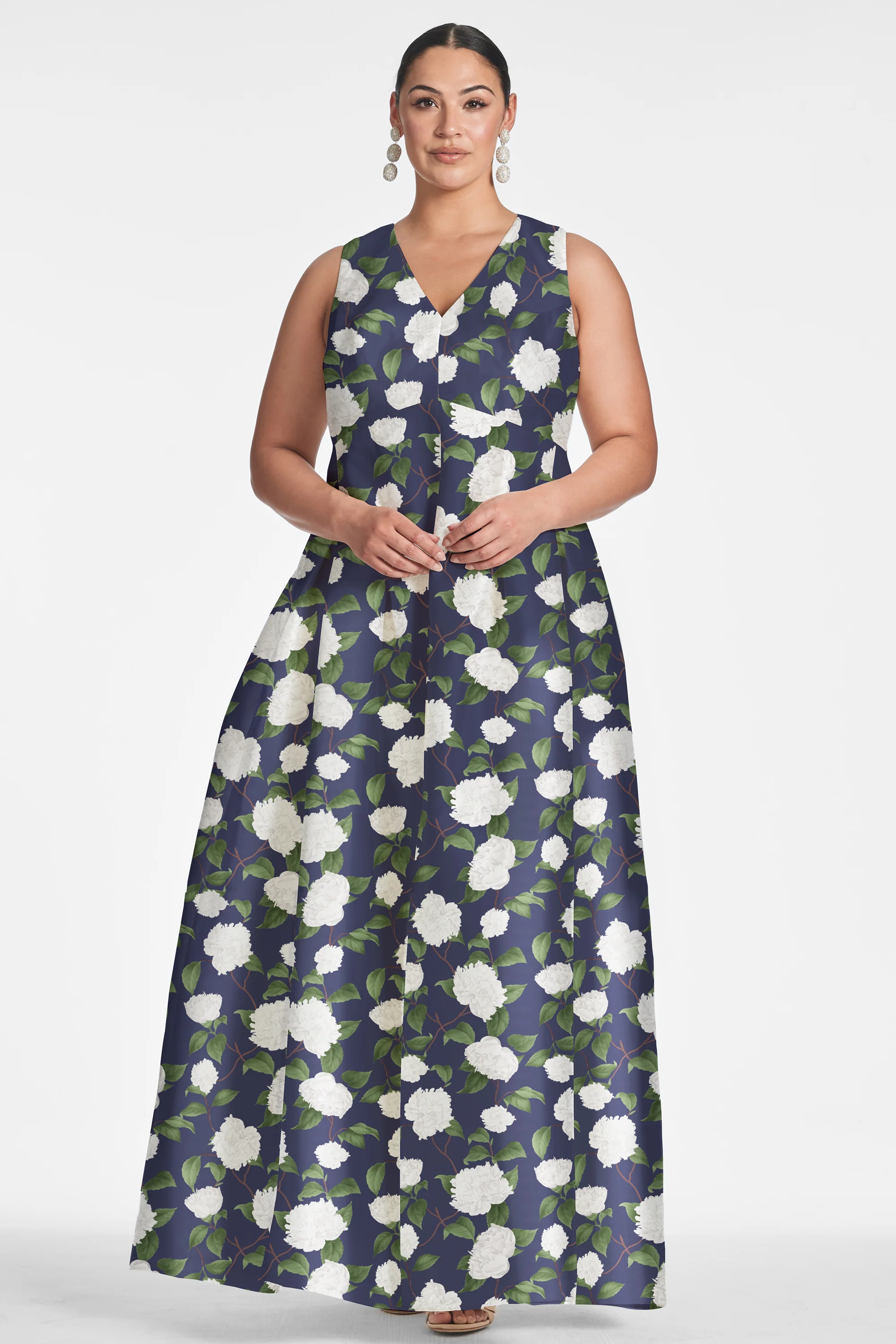BROOKE GOWN - NAVY/IVORY MOONLIT GARDEN - FINAL SALE - Image 5