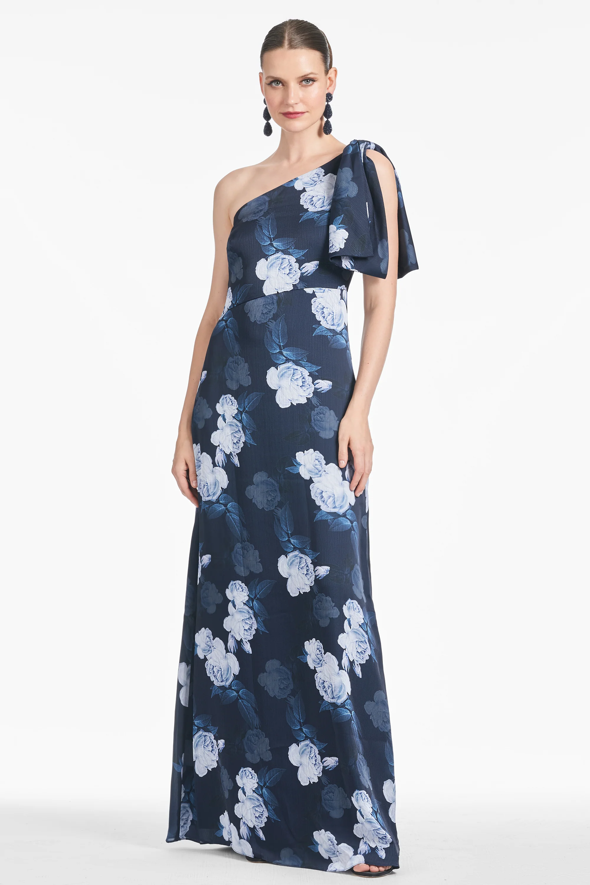 CHELSEA GOWN - MIDNIGHT GLACIAL ROSE - FINAL SALE