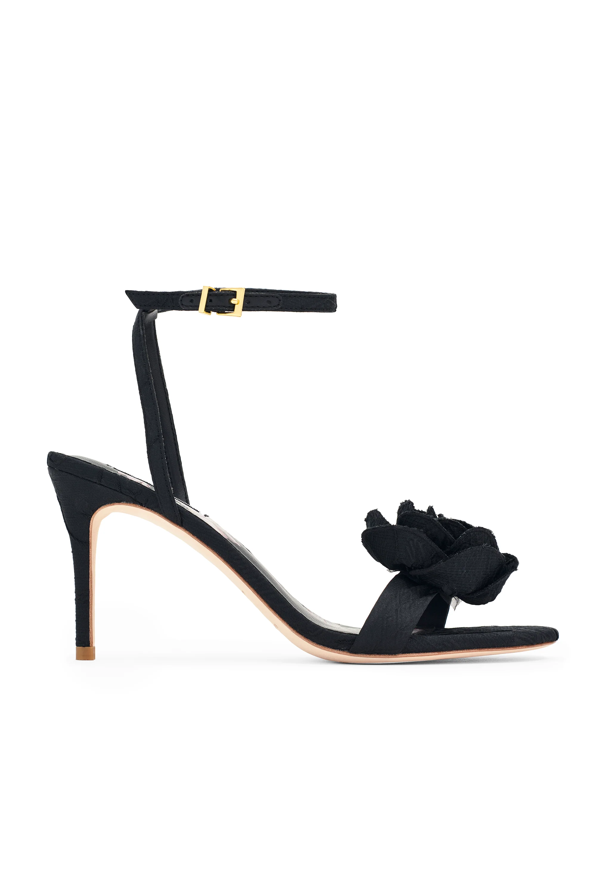 CHELSEA WITH ROSE OPEN TOE - BLACK - Image 3