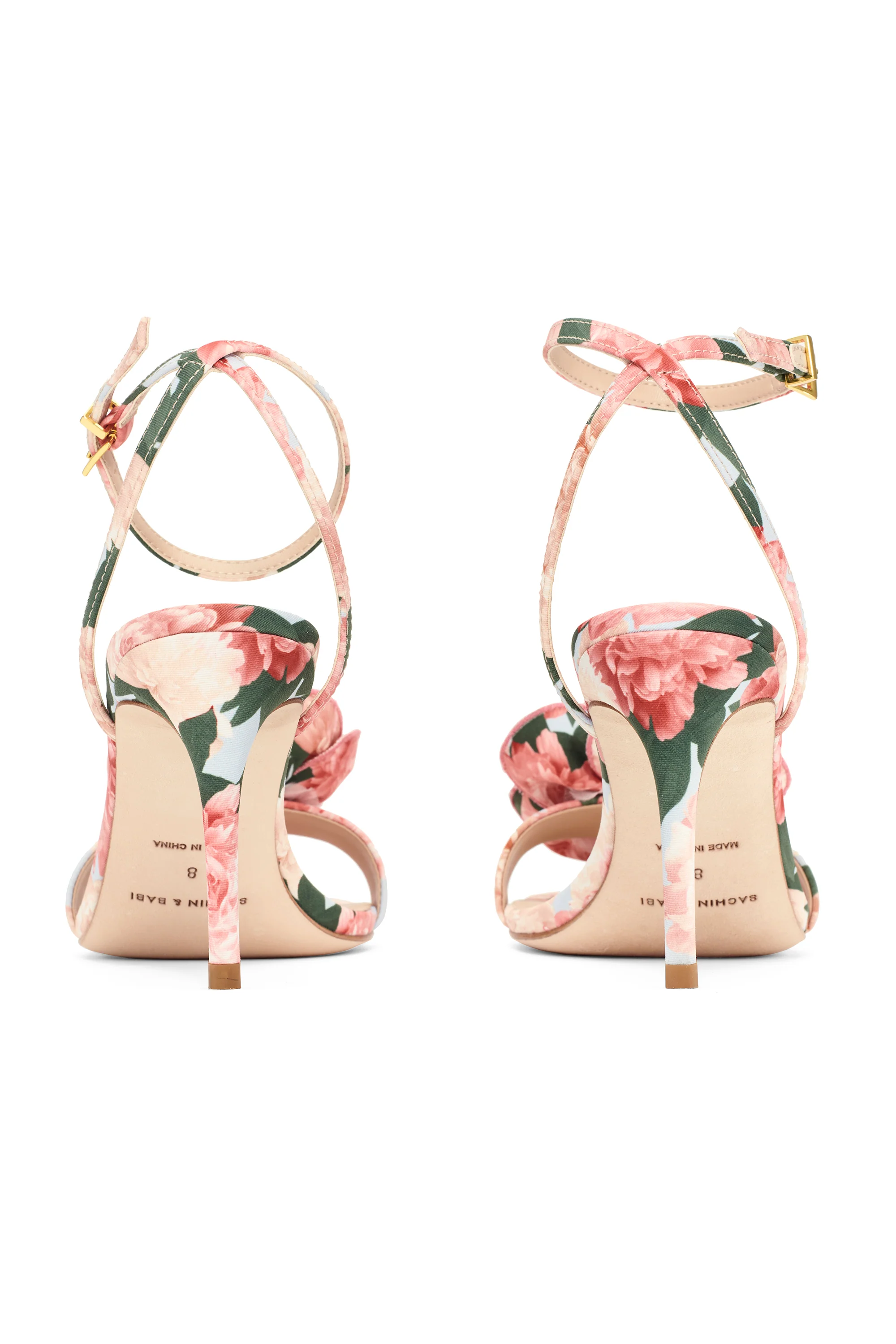 CHELSEA WITH ROSE OPEN TOE - PEACH PEONIES - Image 4