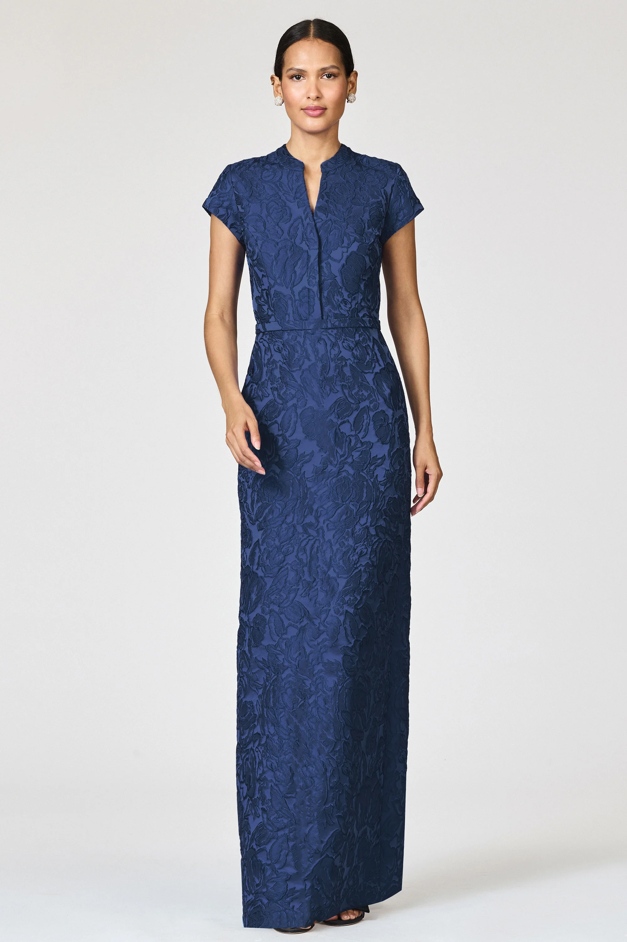 CLOQUE JUSTINE GOWN - MIDNIGHT