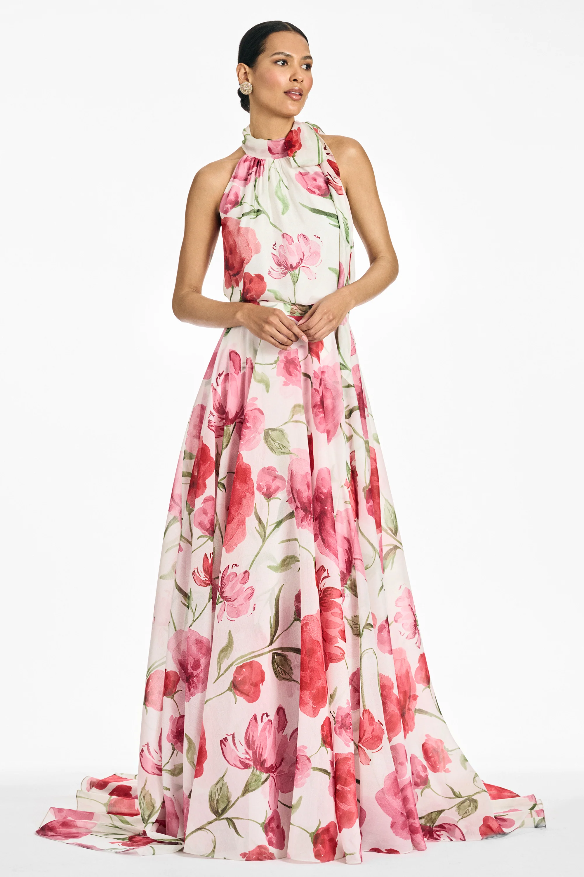 DEIRDRE TOP - GRANDE WATERCOLOR POPPIES - Image 3