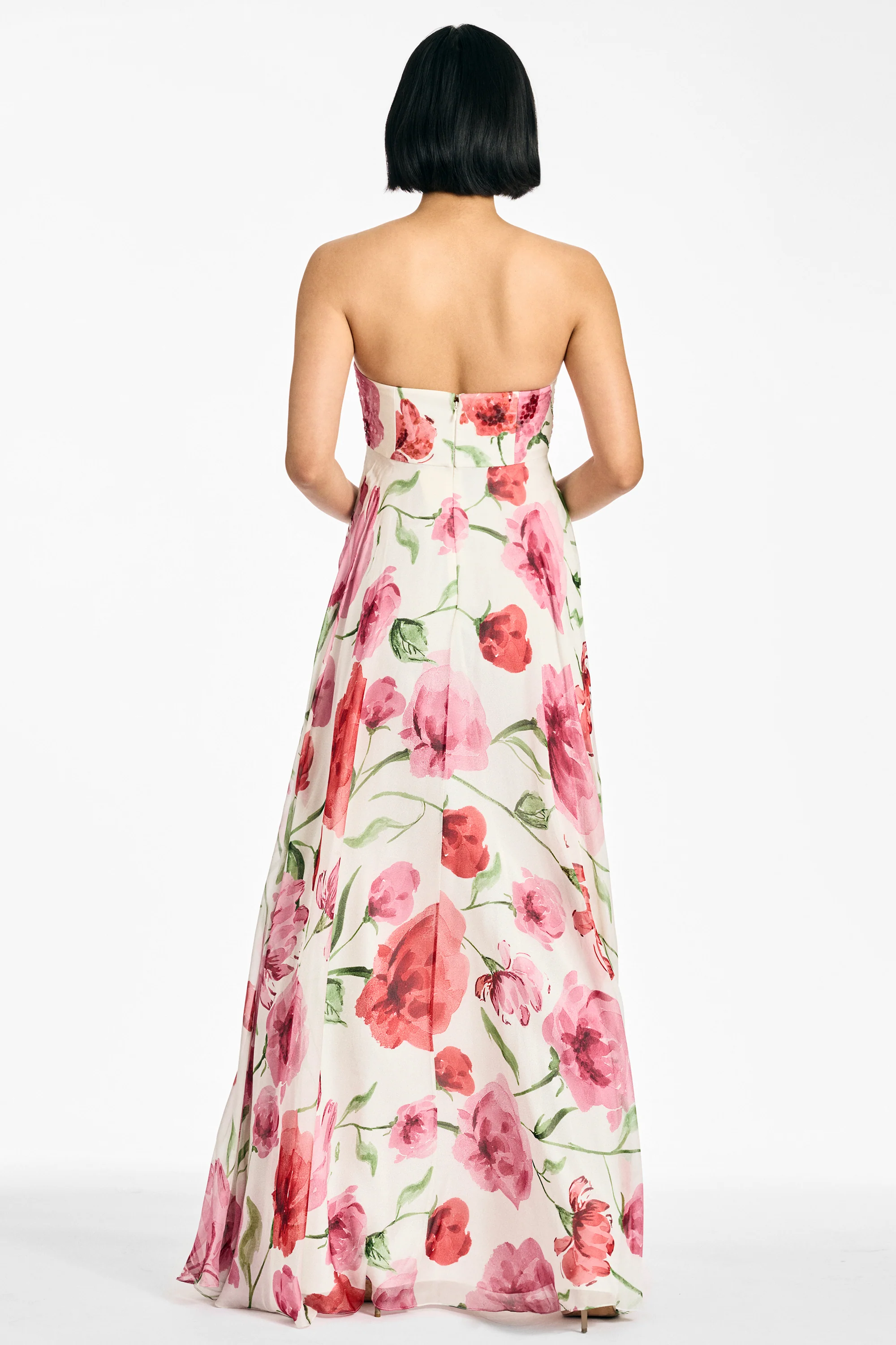 EMBELLISHED AMES GOWN - GRANDE WATERCOLOR POPPIES - Image 5