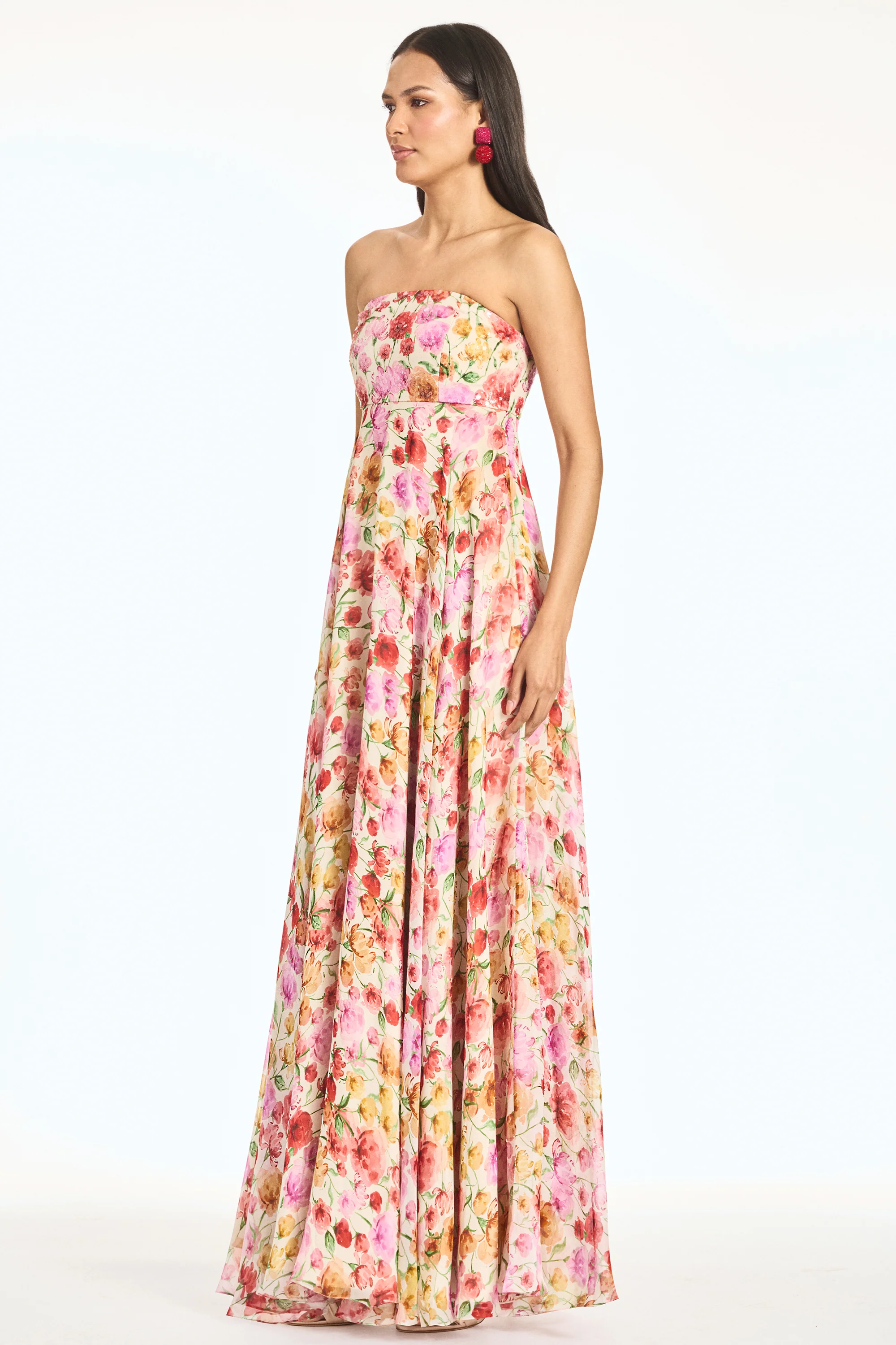 EMBELLISHED AMES GOWN - SUNSET POPPIES - Image 4