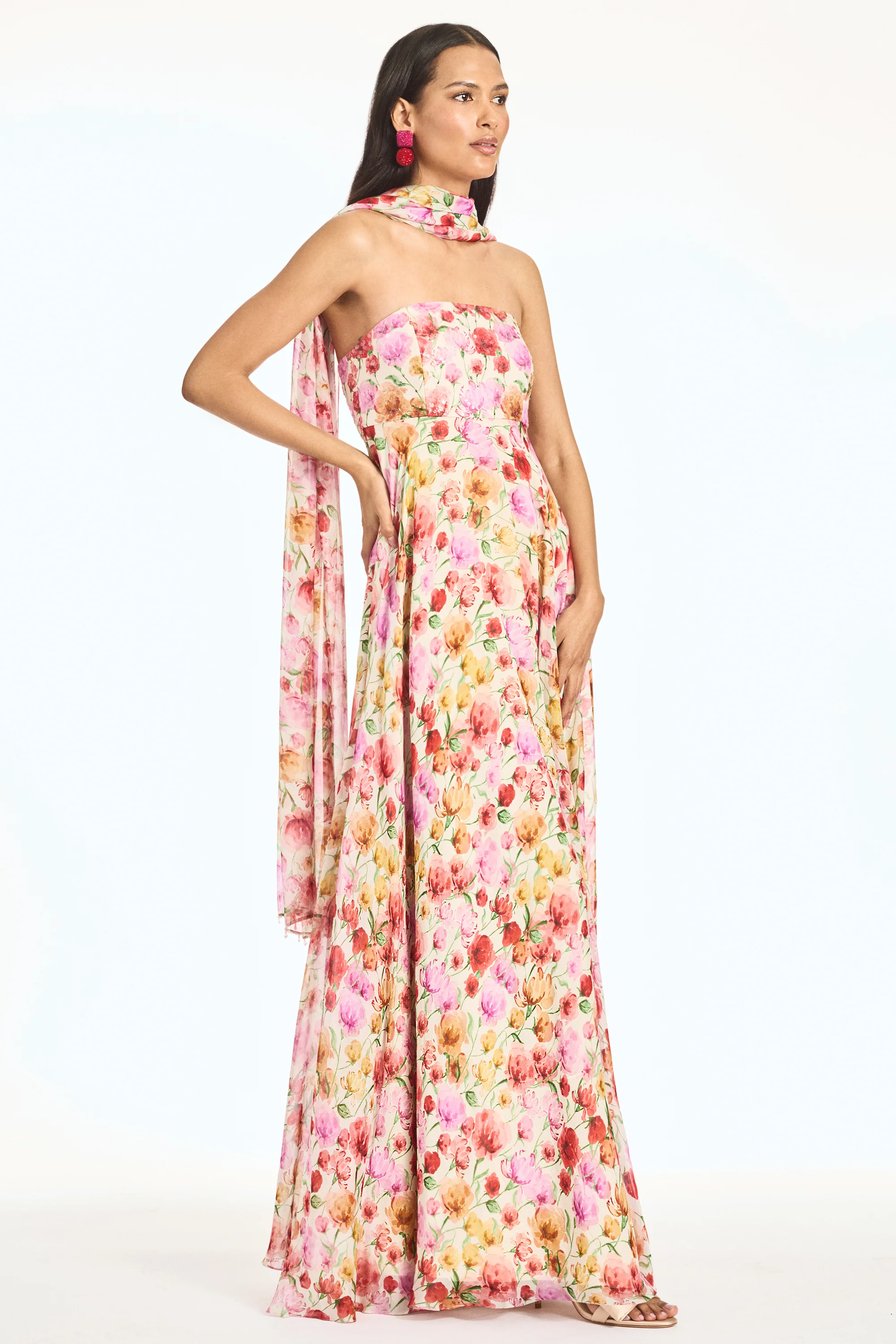 EMBELLISHED AMES GOWN - SUNSET POPPIES - Image 7