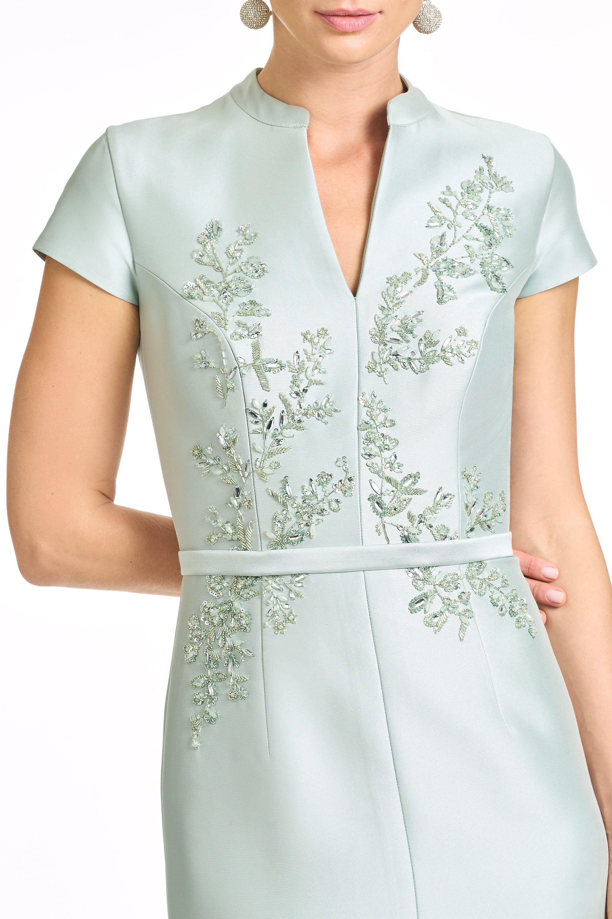 EMBELLISHED CHARLOTTE GOWN - CELADON - Image 2
