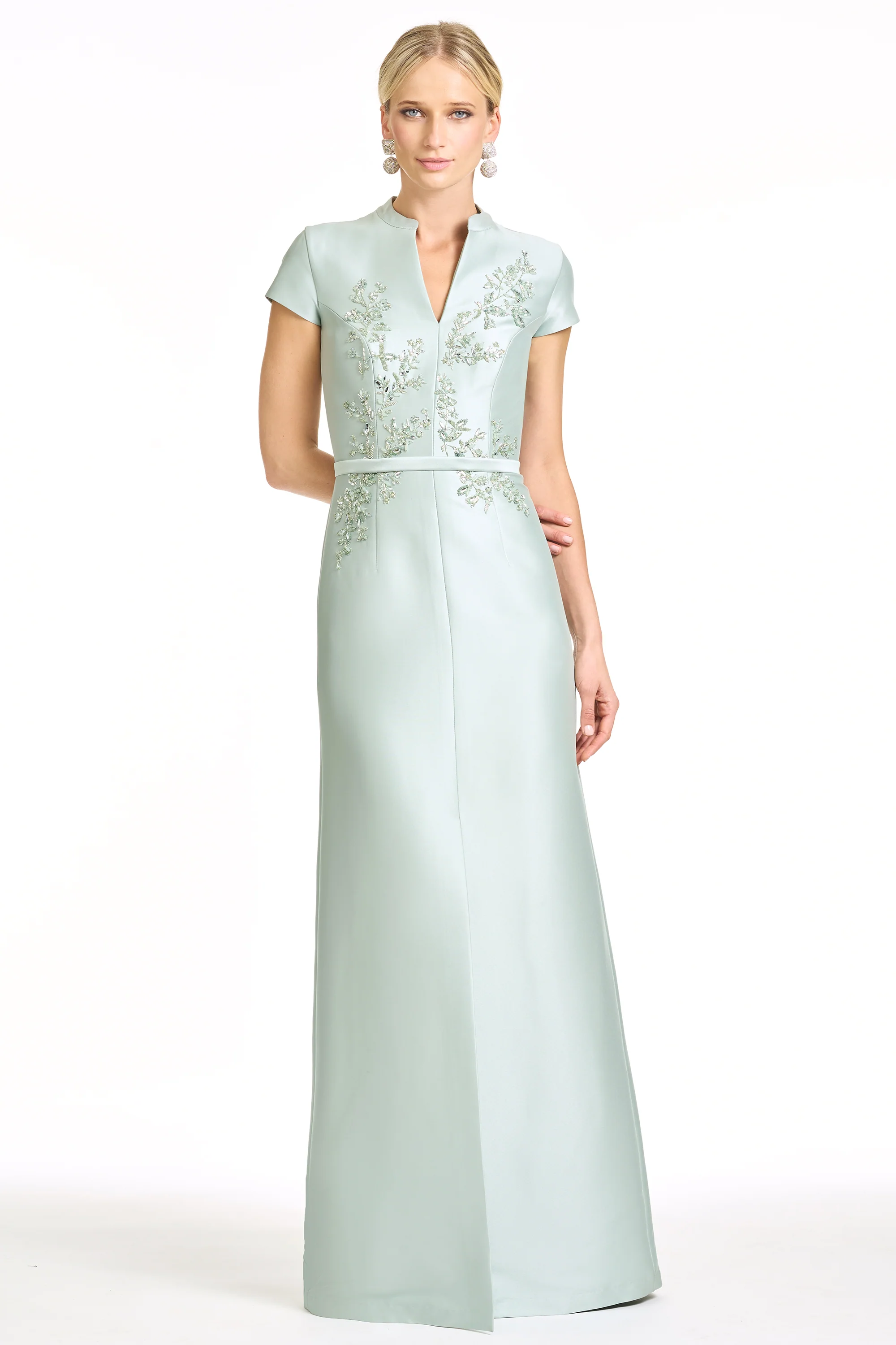 EMBELLISHED CHARLOTTE GOWN - CELADON - Image 4
