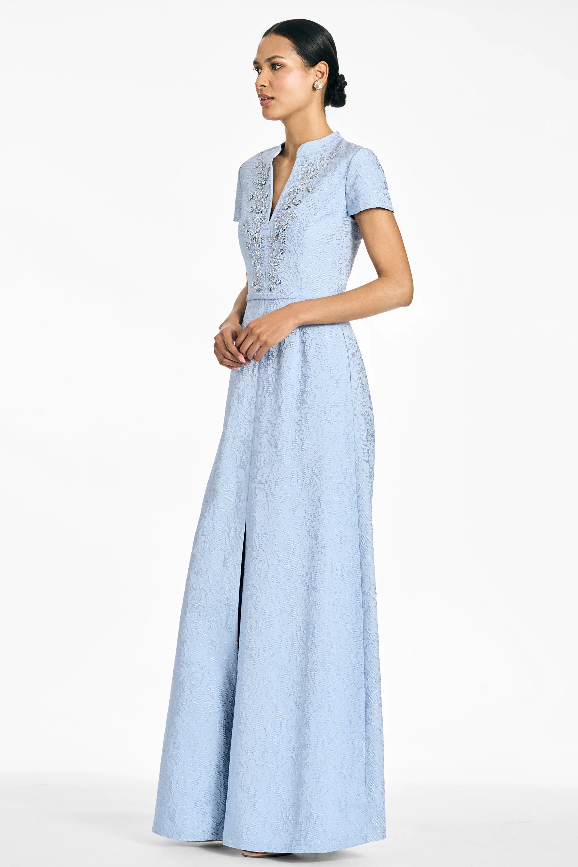 EMBELLISHED CHARLOTTE GOWN - ICE BLUE - Image 3