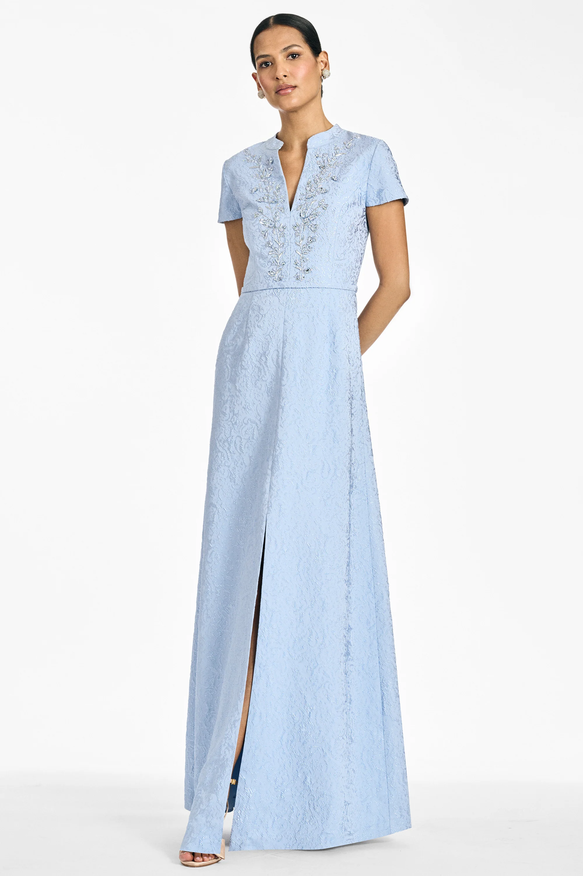 EMBELLISHED CHARLOTTE GOWN - ICE BLUE - Image 7