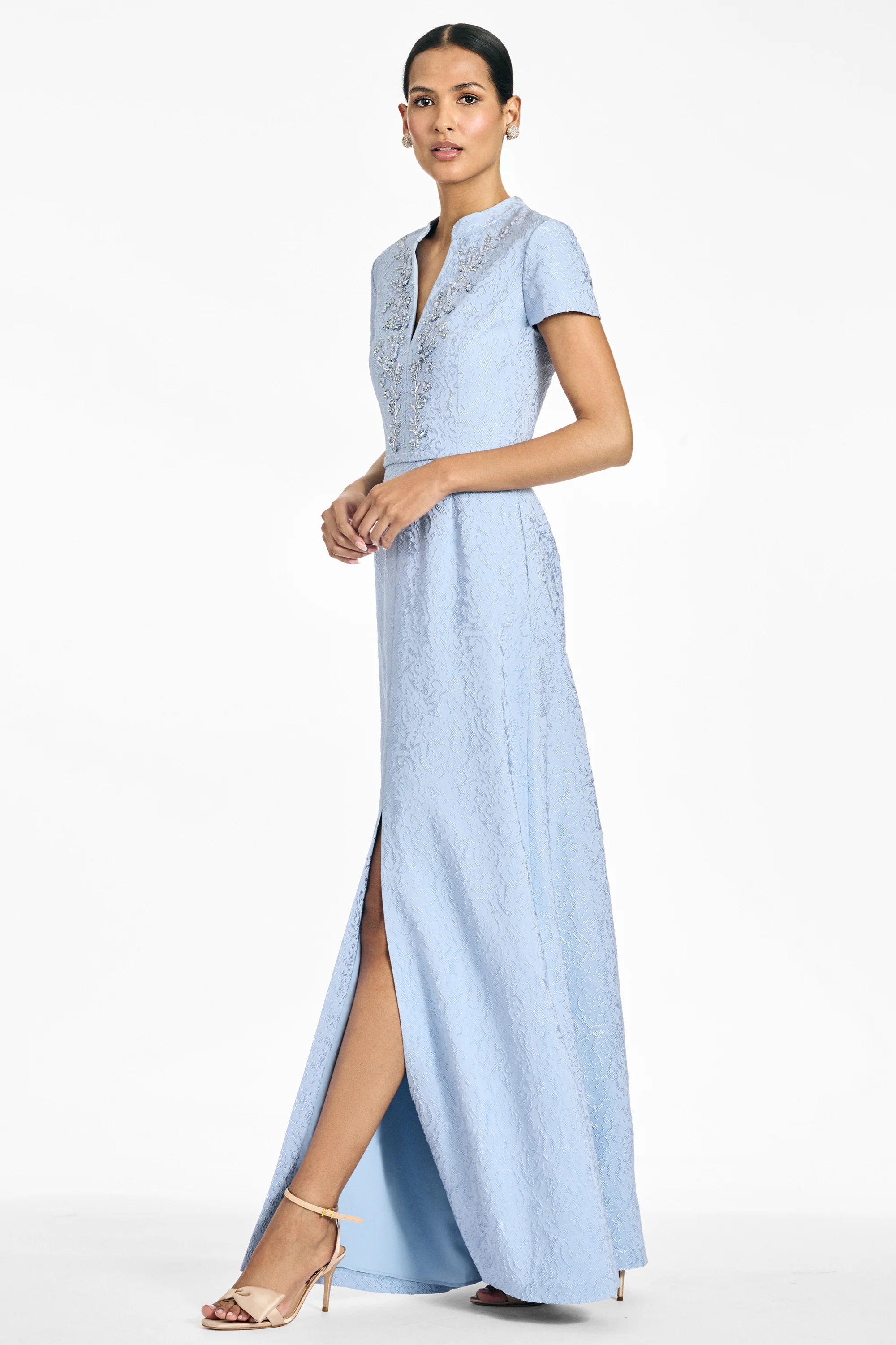 EMBELLISHED CHARLOTTE GOWN - ICE BLUE - Image 8
