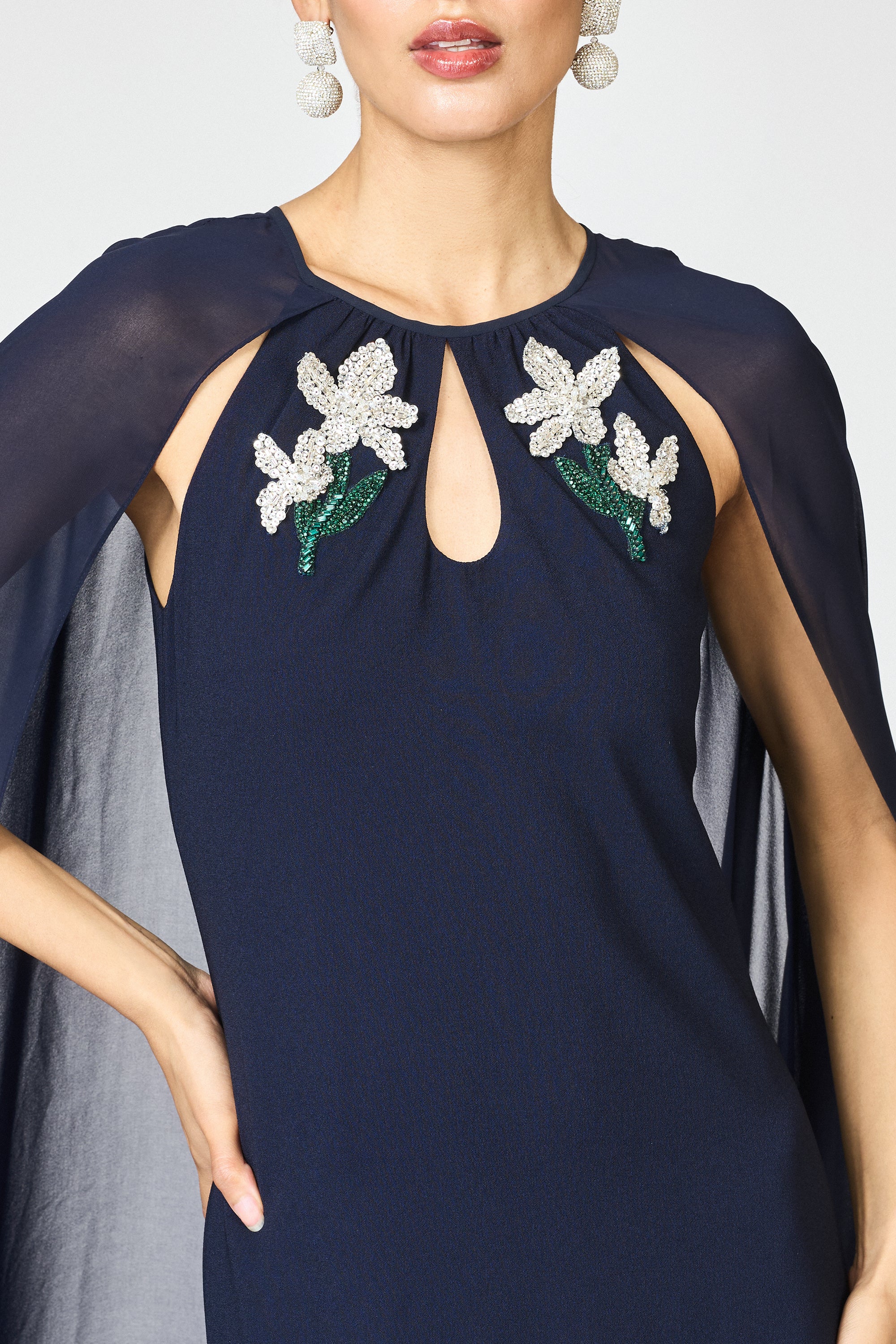 EMBELLISHED COLLEEN GOWN - MIDNIGHT - Image 4