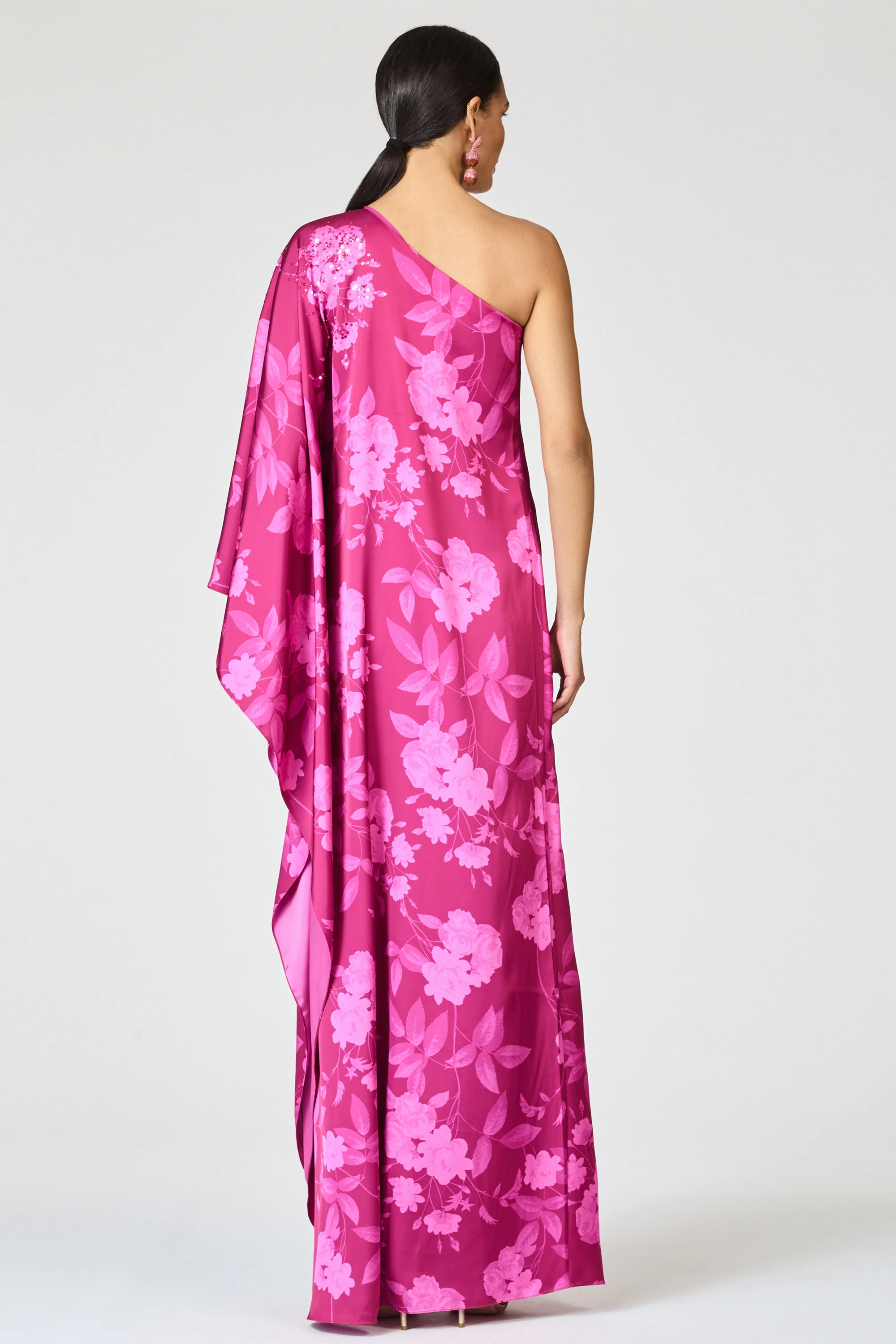 EMBELLISHED DEMI GOWN - RHODOLITE ROSES - FINAL SALE - Image 4