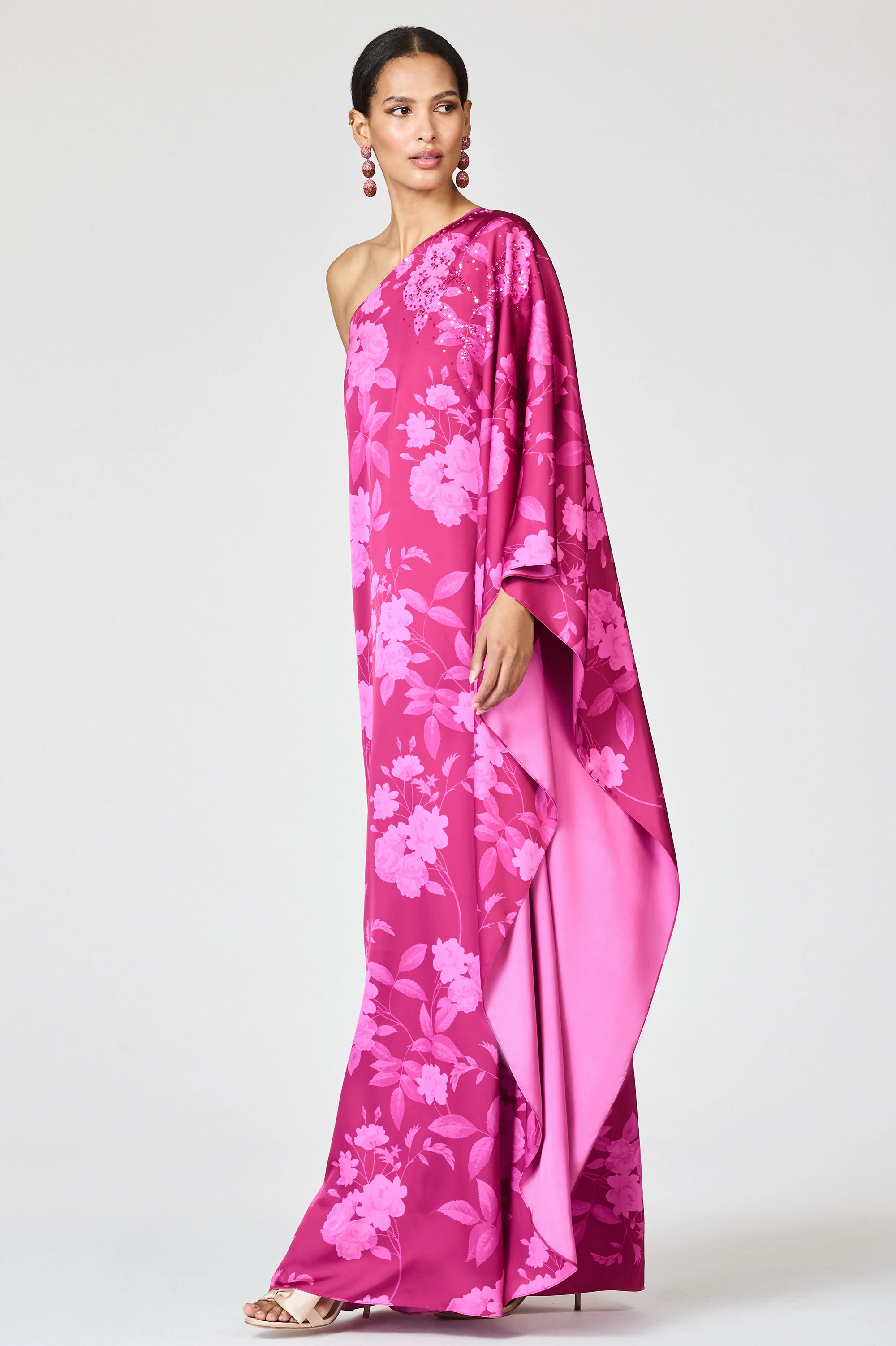 EMBELLISHED DEMI GOWN - RHODOLITE ROSES - FINAL SALE - Image 6