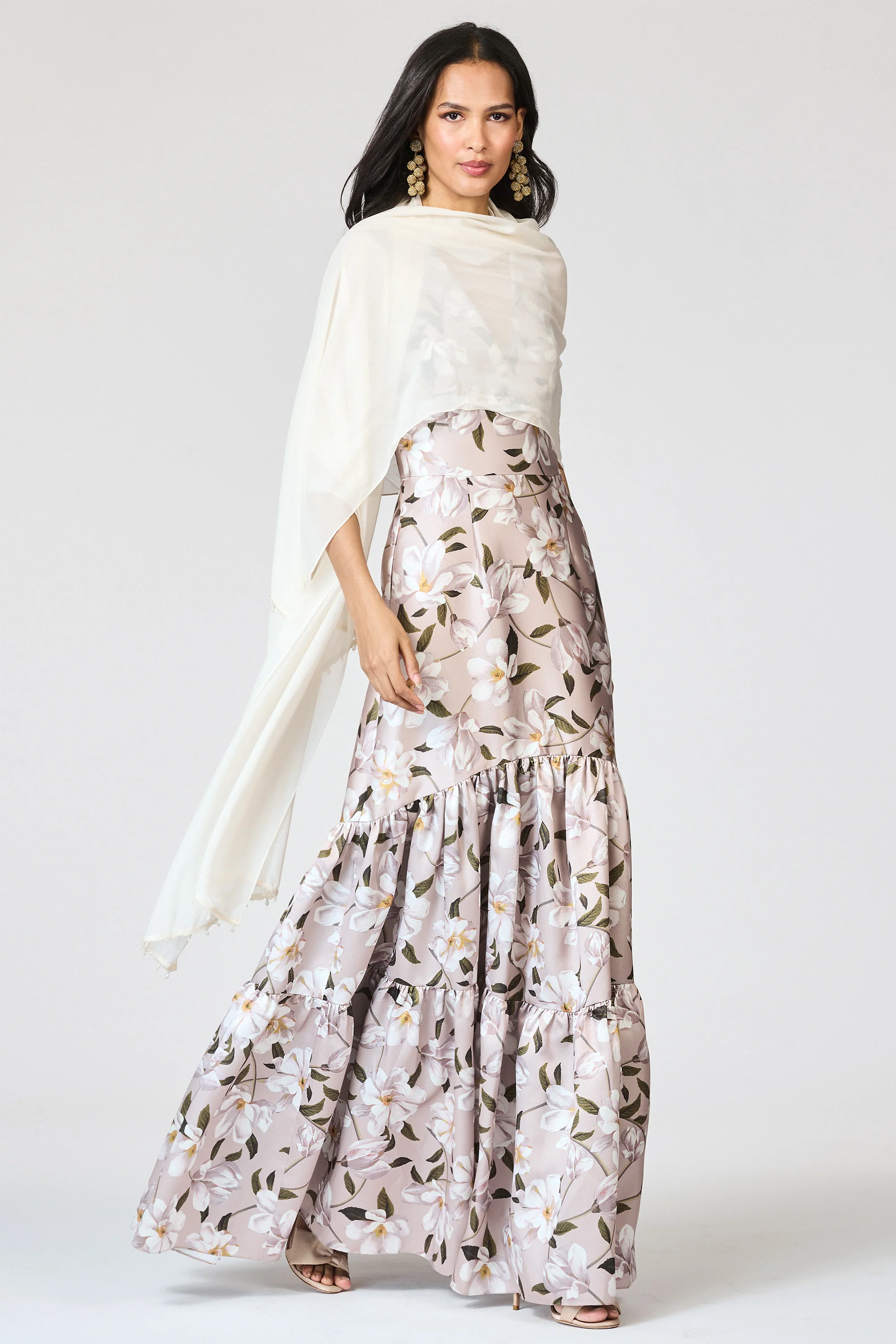 EMBELLISHED EMMY SCARF - IVORY - Image 2