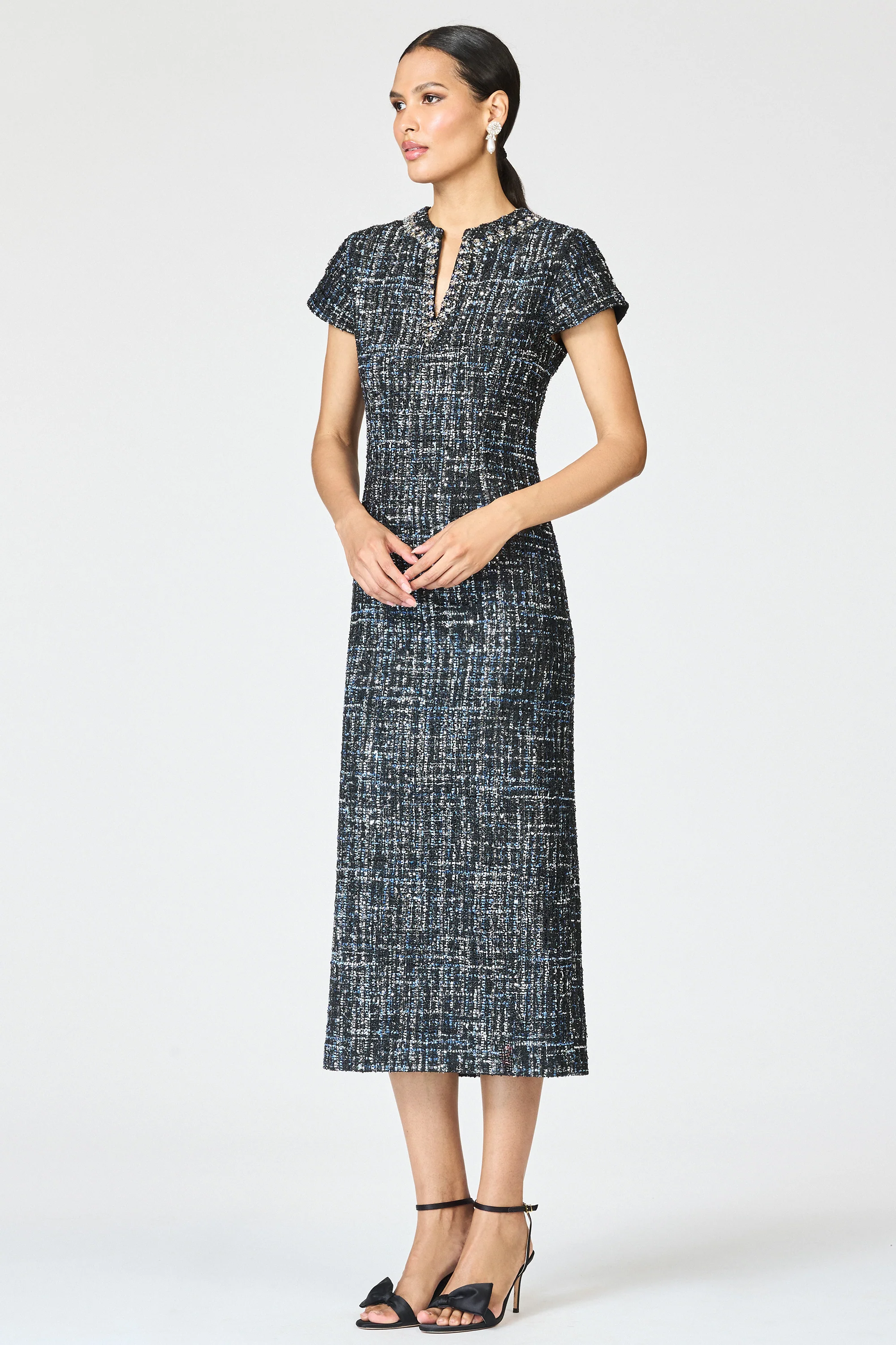EMBELLISHED LIZ DRESS - OBSIDIAN FROST - FINAL SALE - Image 4
