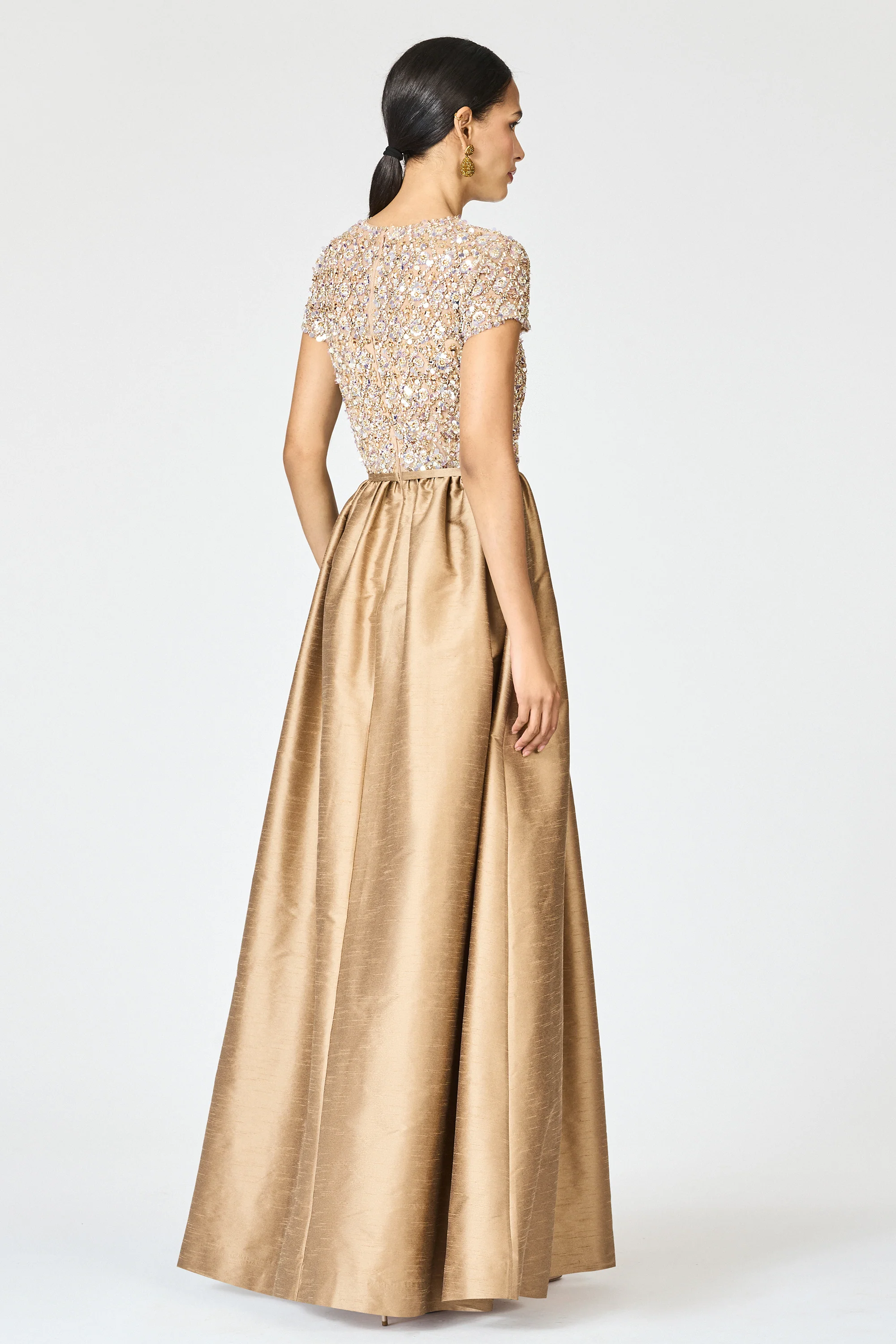 EMBELLISHED LONDON GOWN - CAFE - Image 5