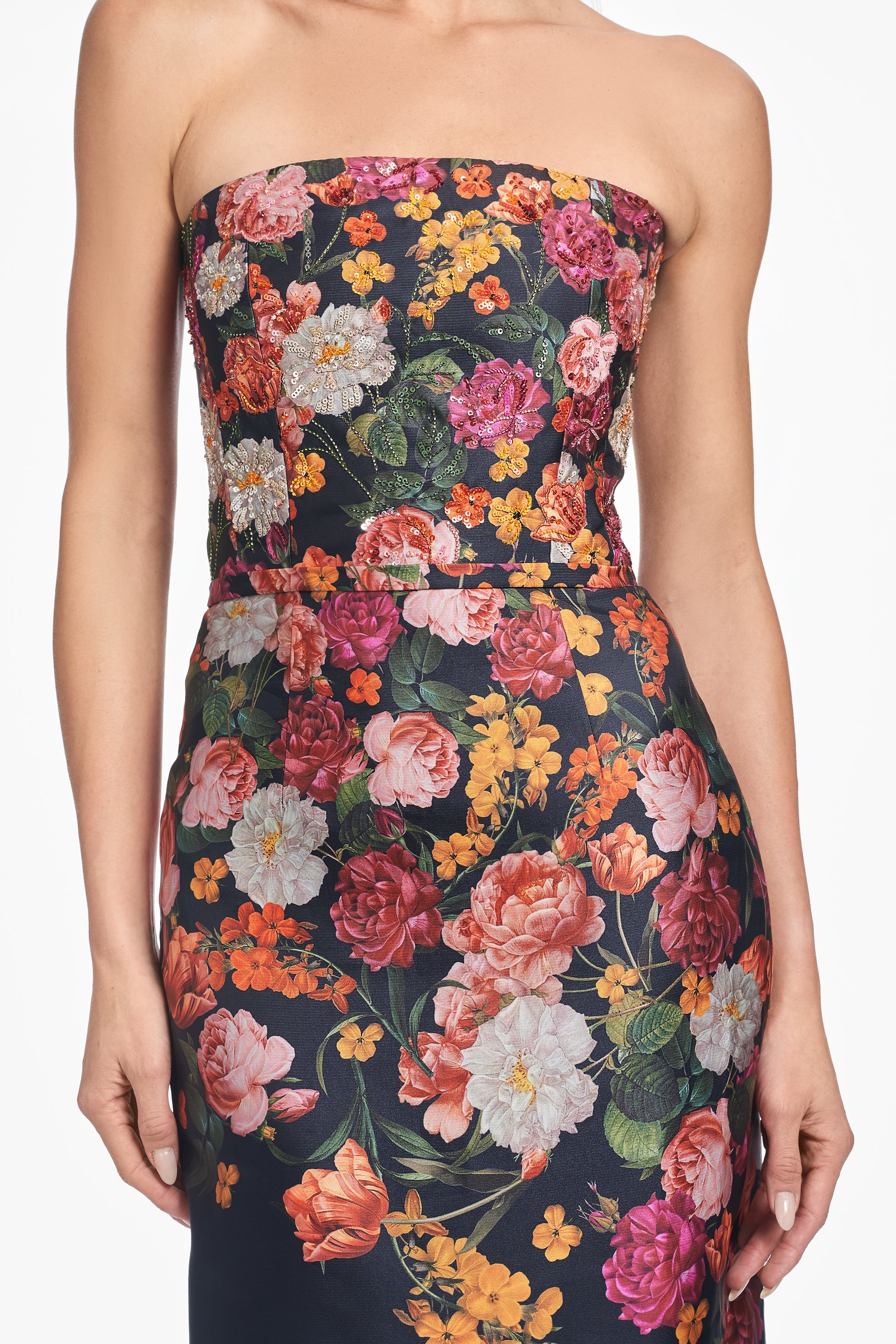 EMBELLISHED SABINE GOWN - MIDNIGHTS MAGIC BLOOMS - FINAL SALE - Image 3