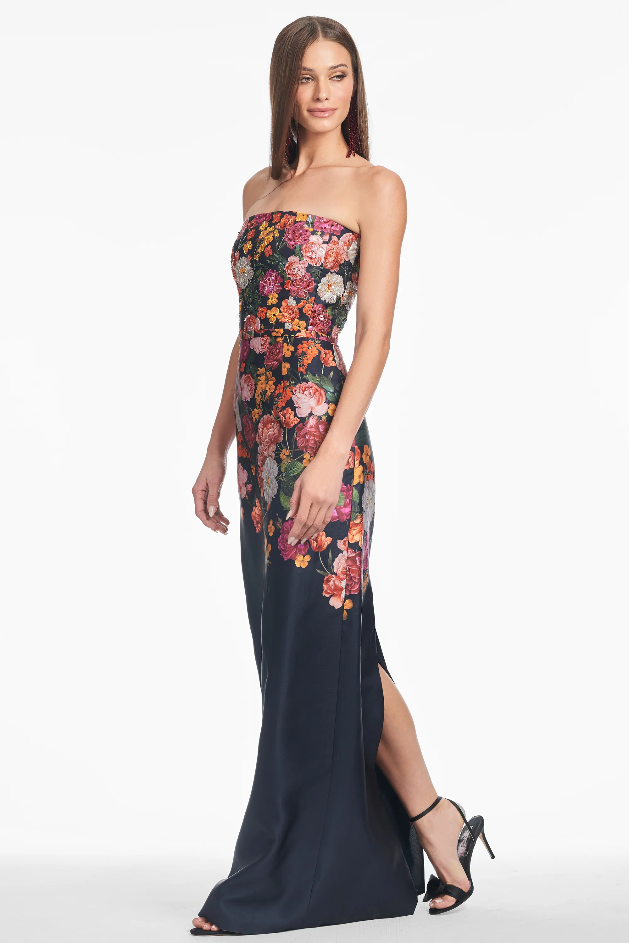 EMBELLISHED SABINE GOWN - MIDNIGHTS MAGIC BLOOMS - FINAL SALE - Image 5