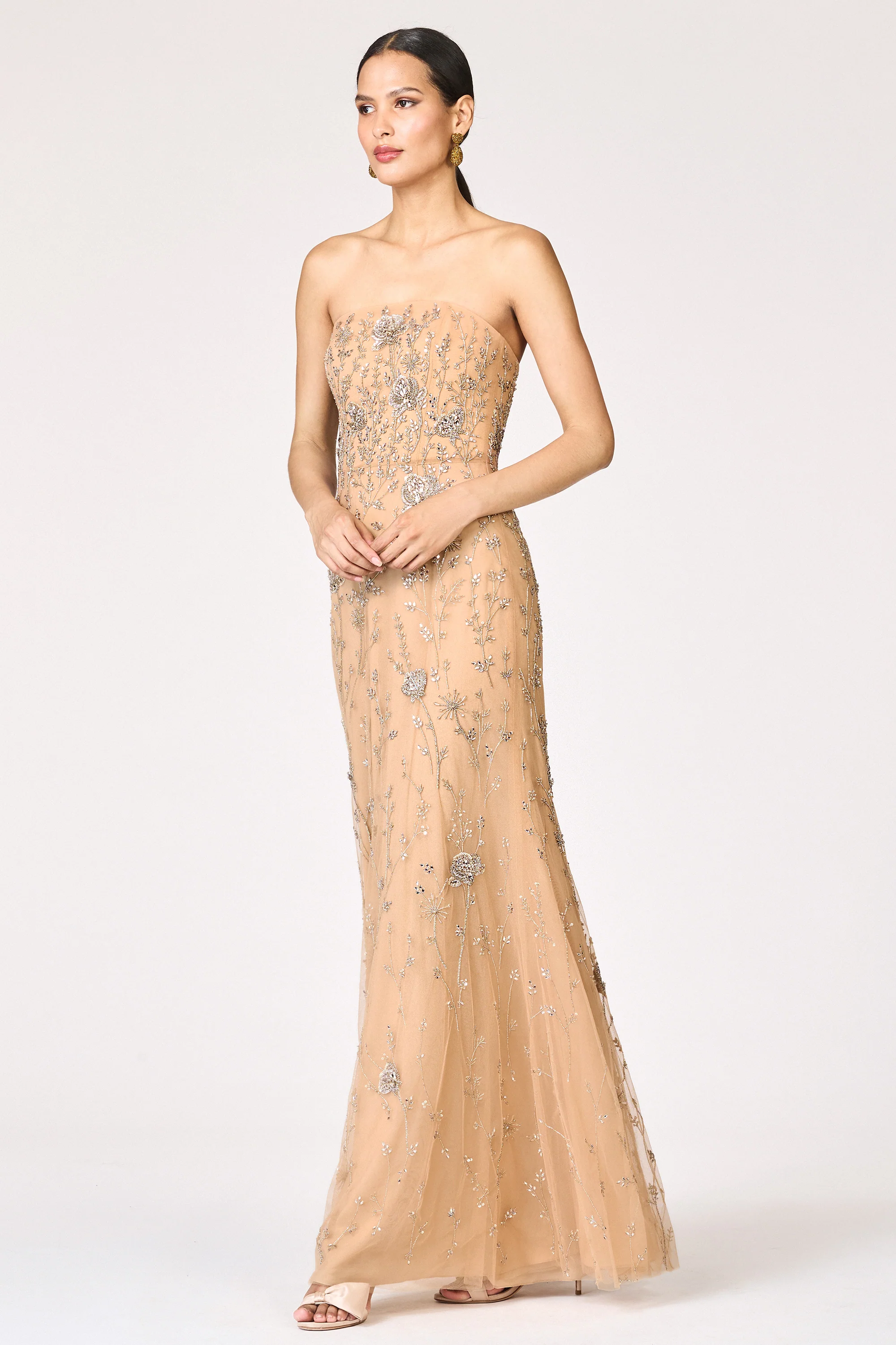 EMBELLISHED VIENNA GOWN - FAWN - Image 5