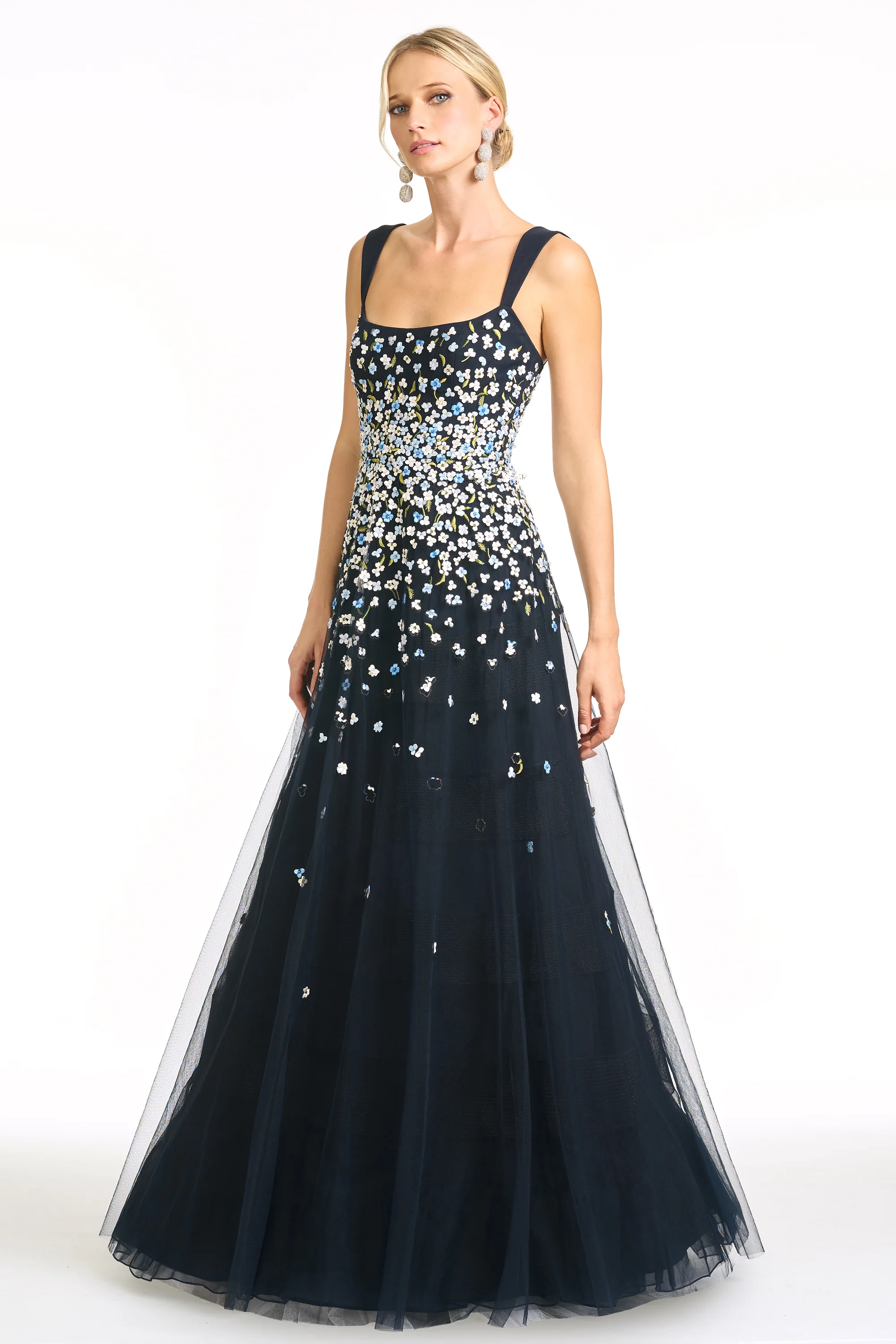 EMBROIDERED AKKA GOWN - DARK MIDNIGHT - Image 6