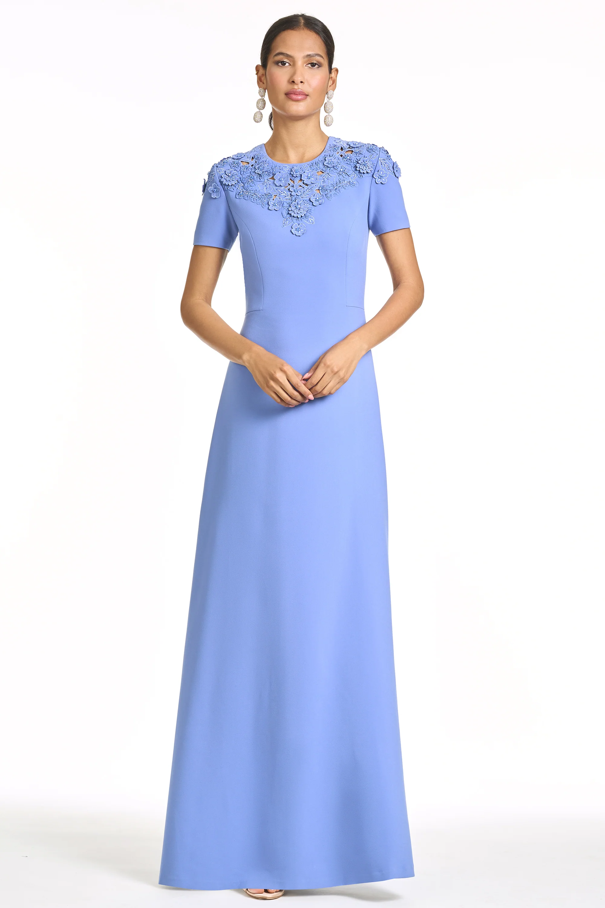EMBROIDERED ARUNA GOWN - DEEP PERIWINKLE - Image 7