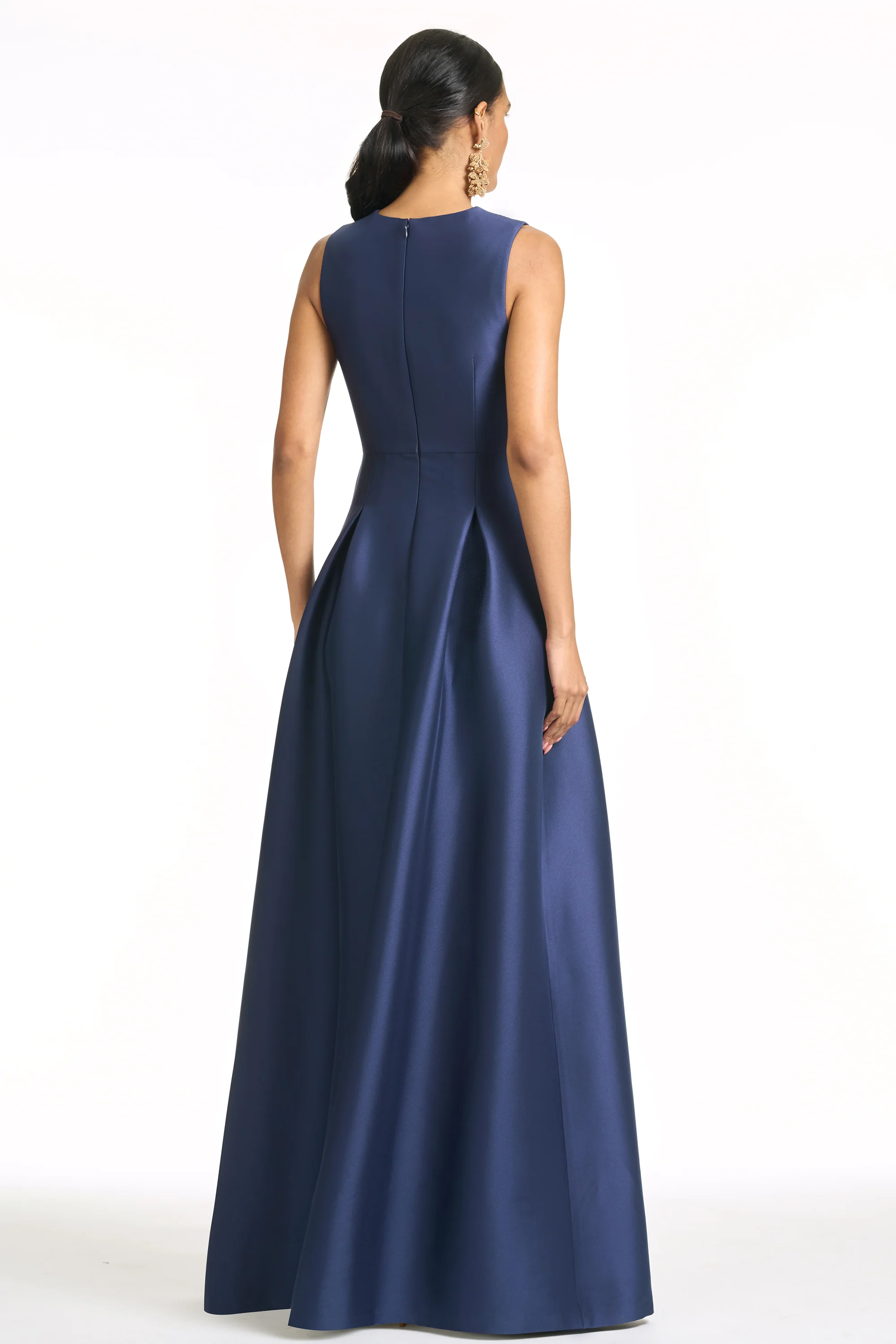 EMBROIDERED BROOKLYNNE GOWN - WASHED INDIGO - Image 8