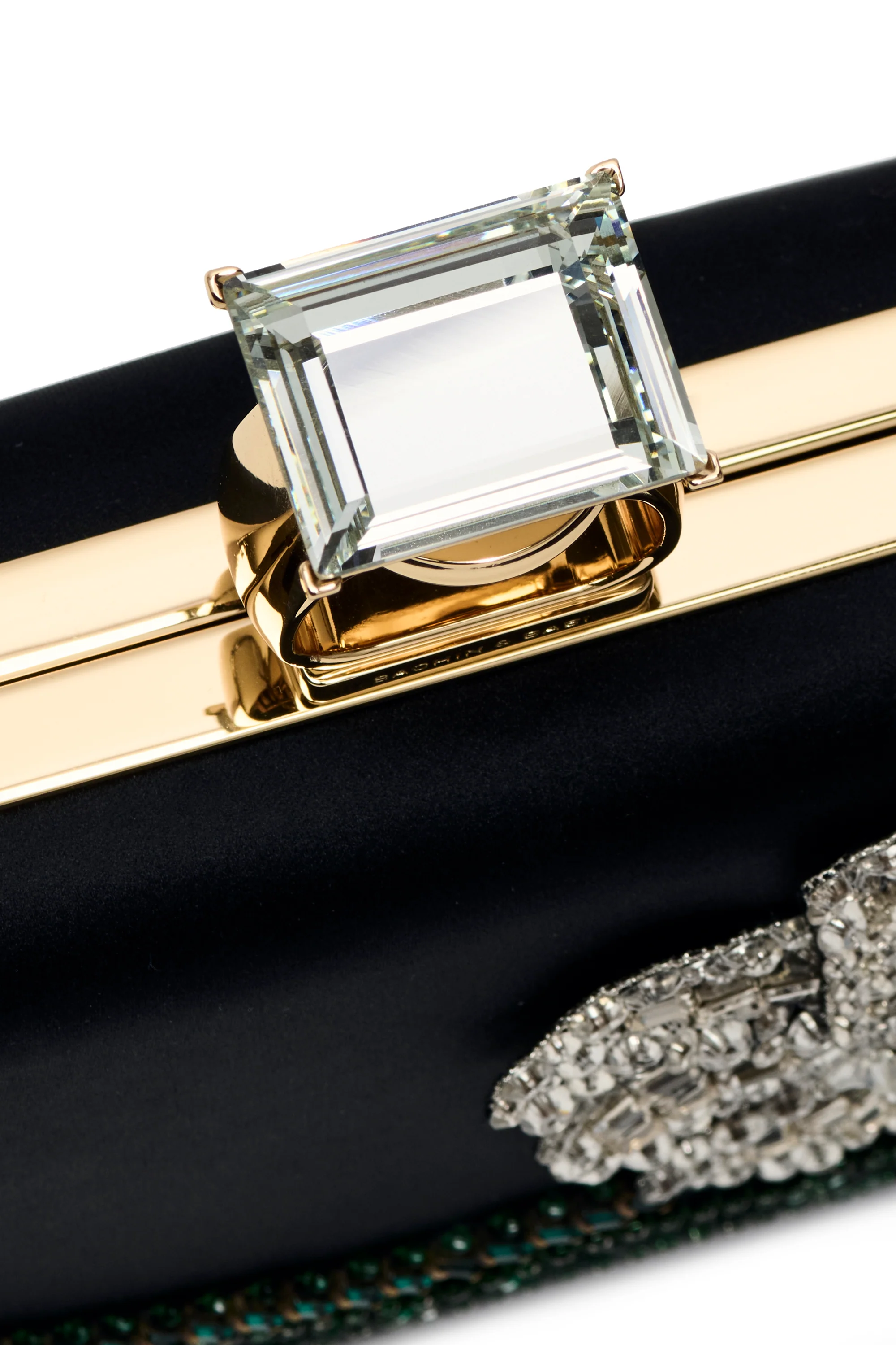 EMBROIDERED ON THE ROCKS CLUTCH - BLACK - Image 4