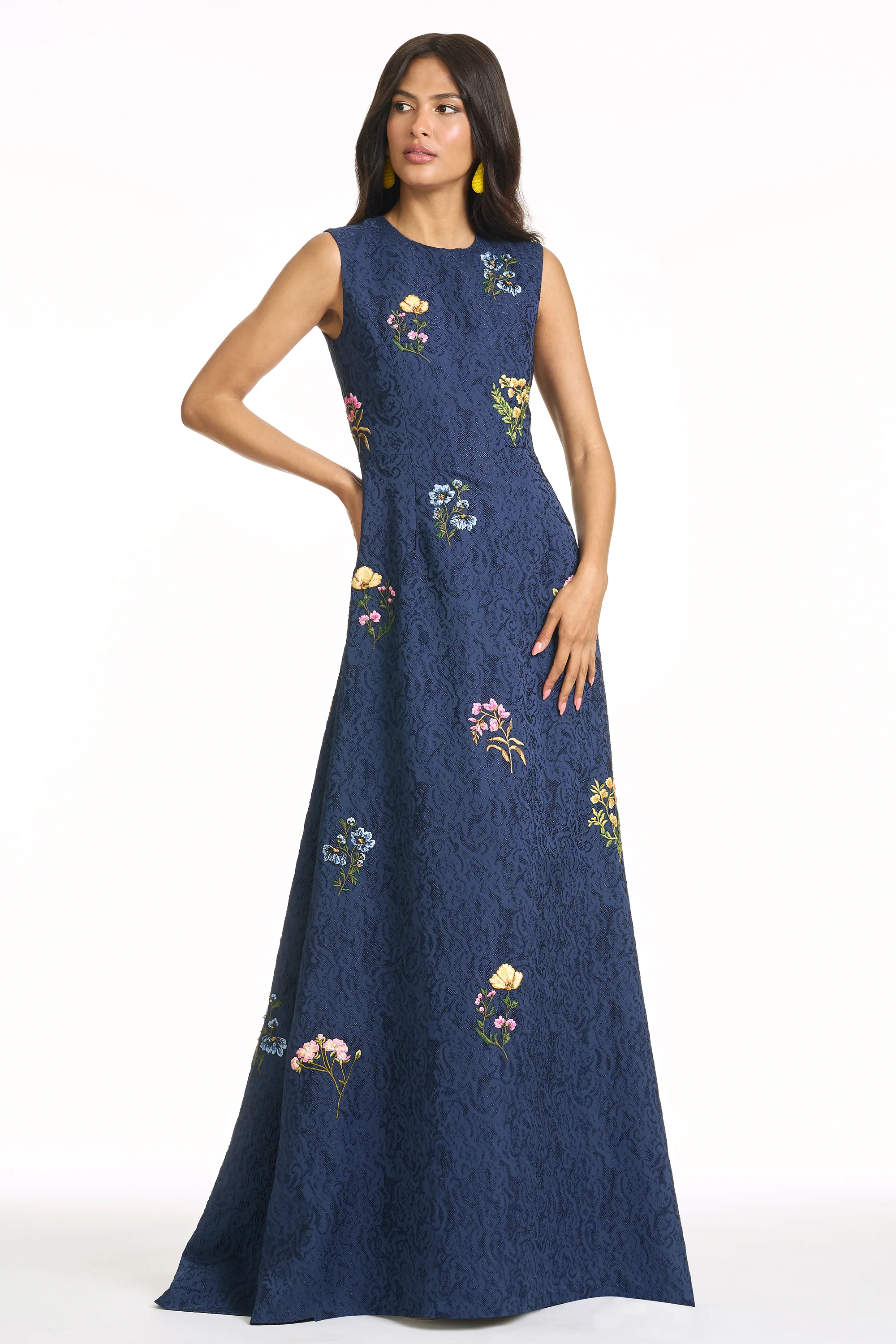 EMBROIDERED RANI GOWN - MIDNIGHT - Image 4