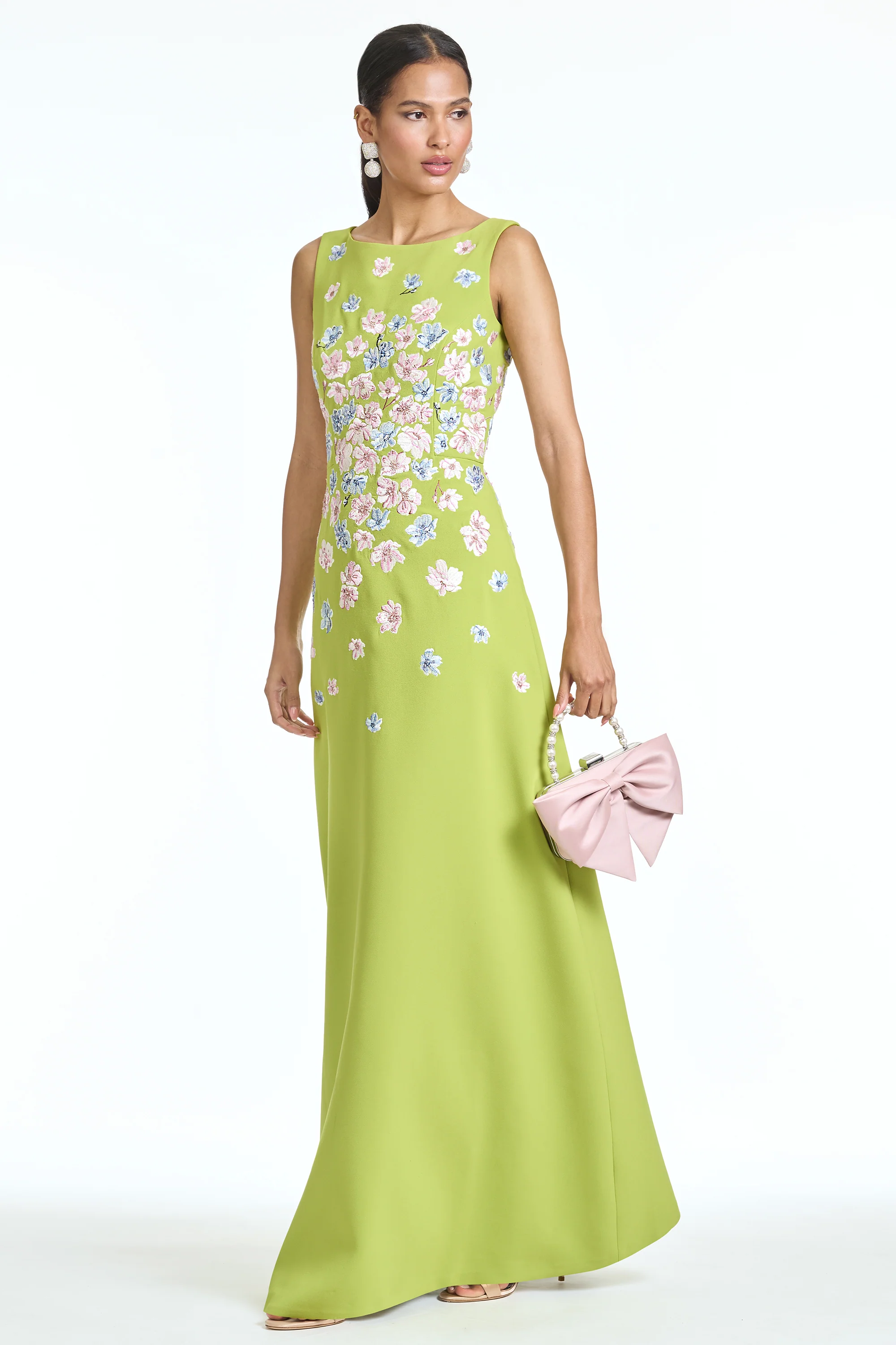 EMBROIDERED RAZIA GOWN - PERIDOT - Image 5