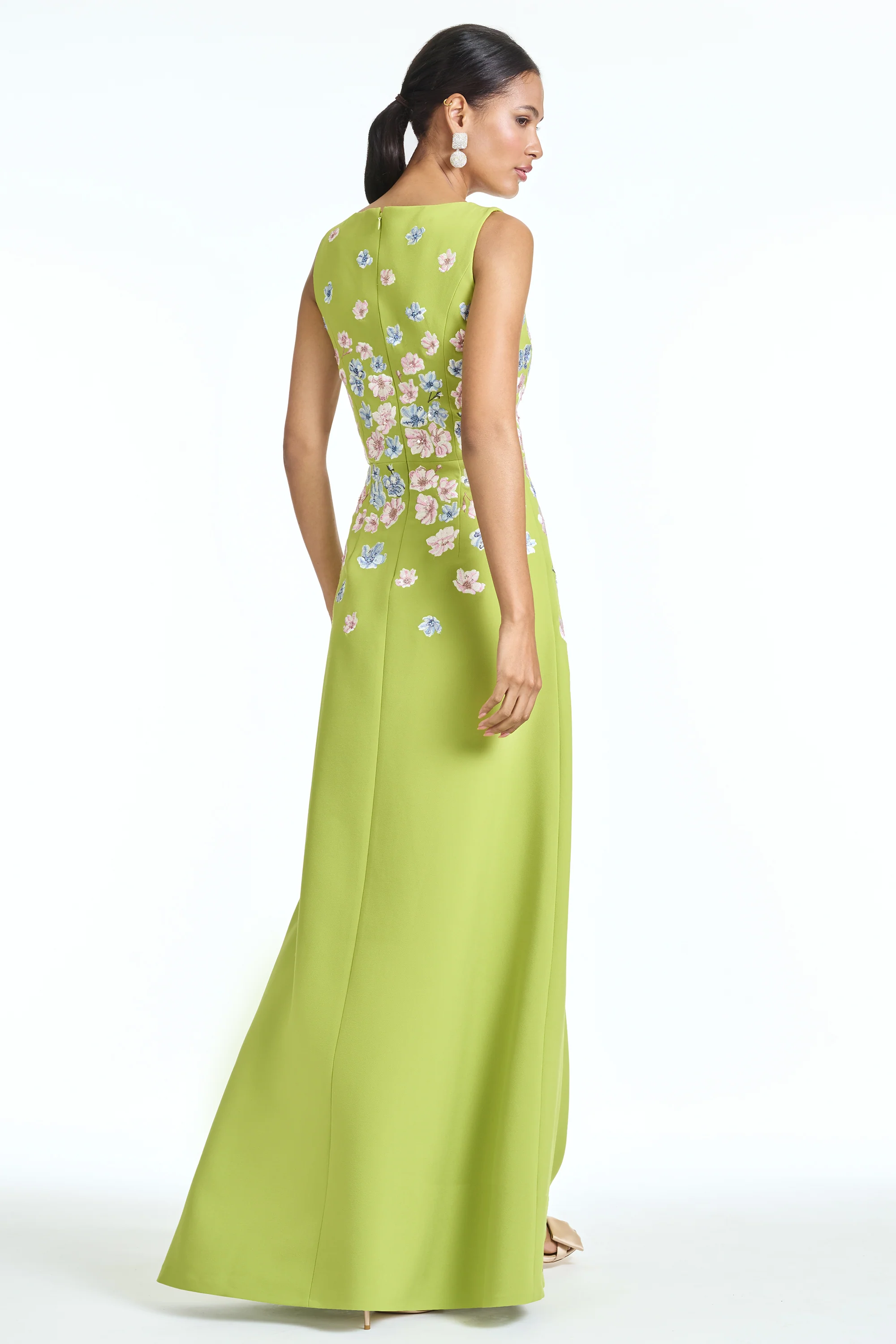 EMBROIDERED RAZIA GOWN - PERIDOT - Image 6