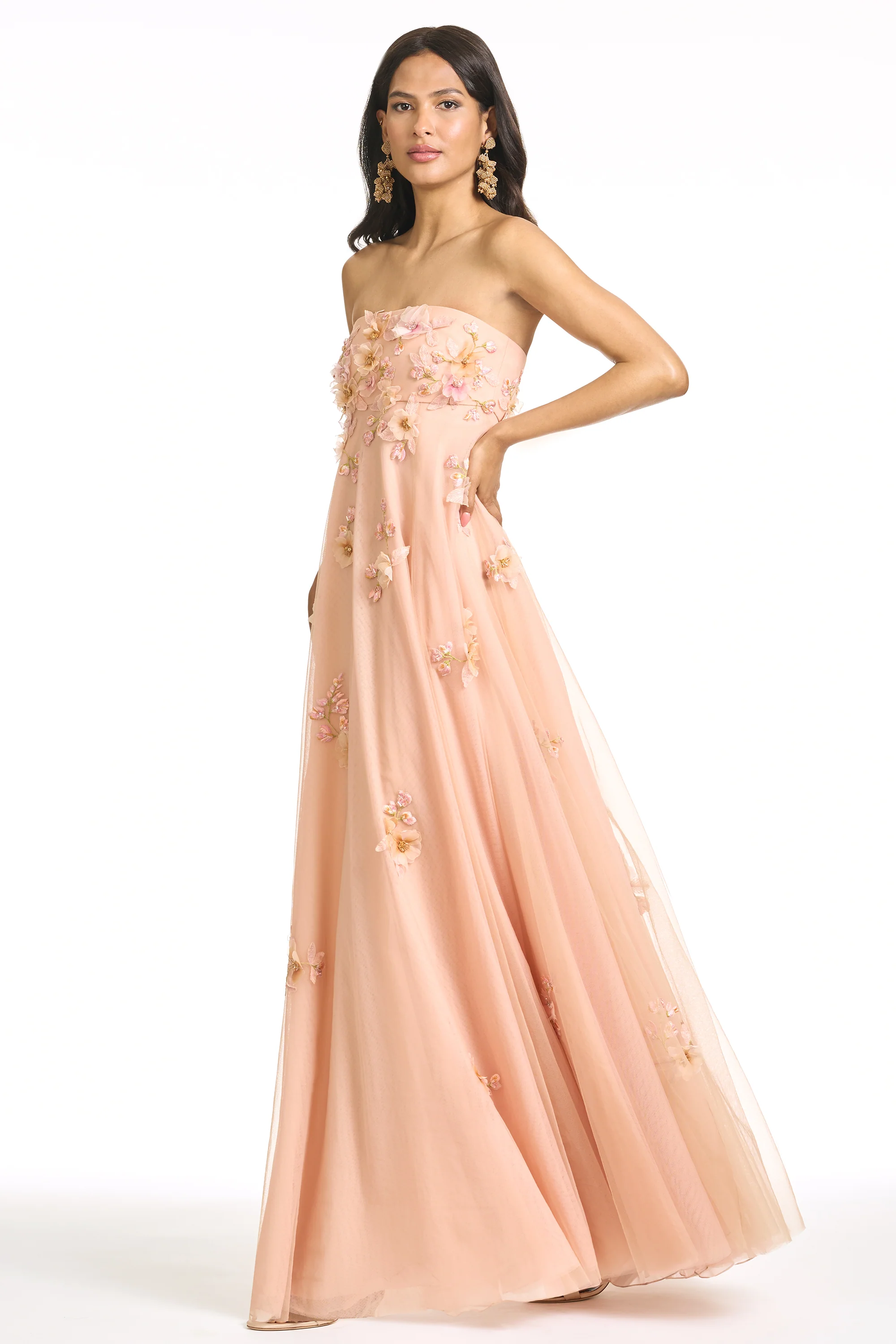 EMBROIDERED SCARLETT GOWN - BLUSH - Image 4
