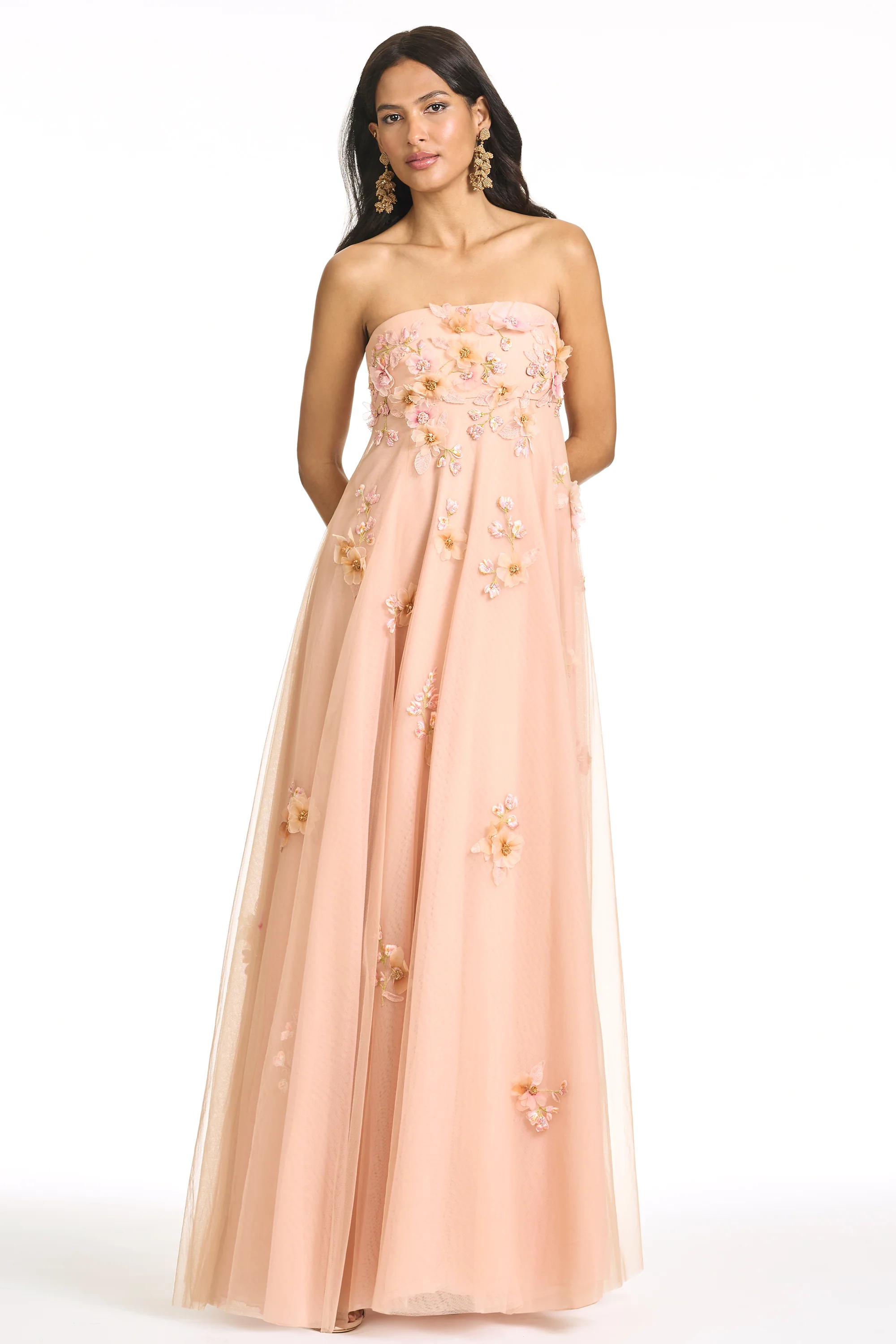 EMBROIDERED SCARLETT GOWN - BLUSH - Image 6