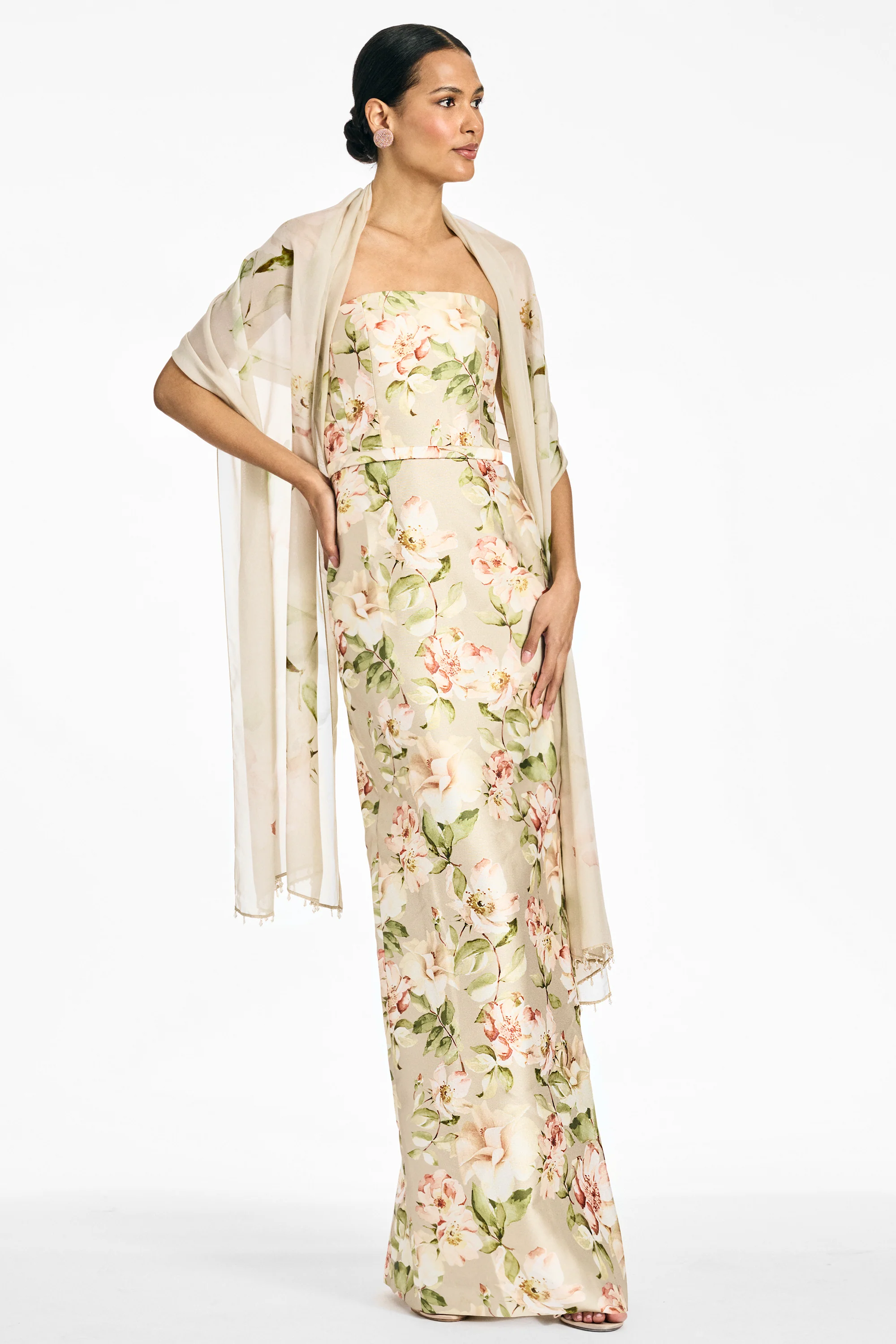 EMBELLISHED EMMY SCARF - PEWTER CAMELLIA - Image 3