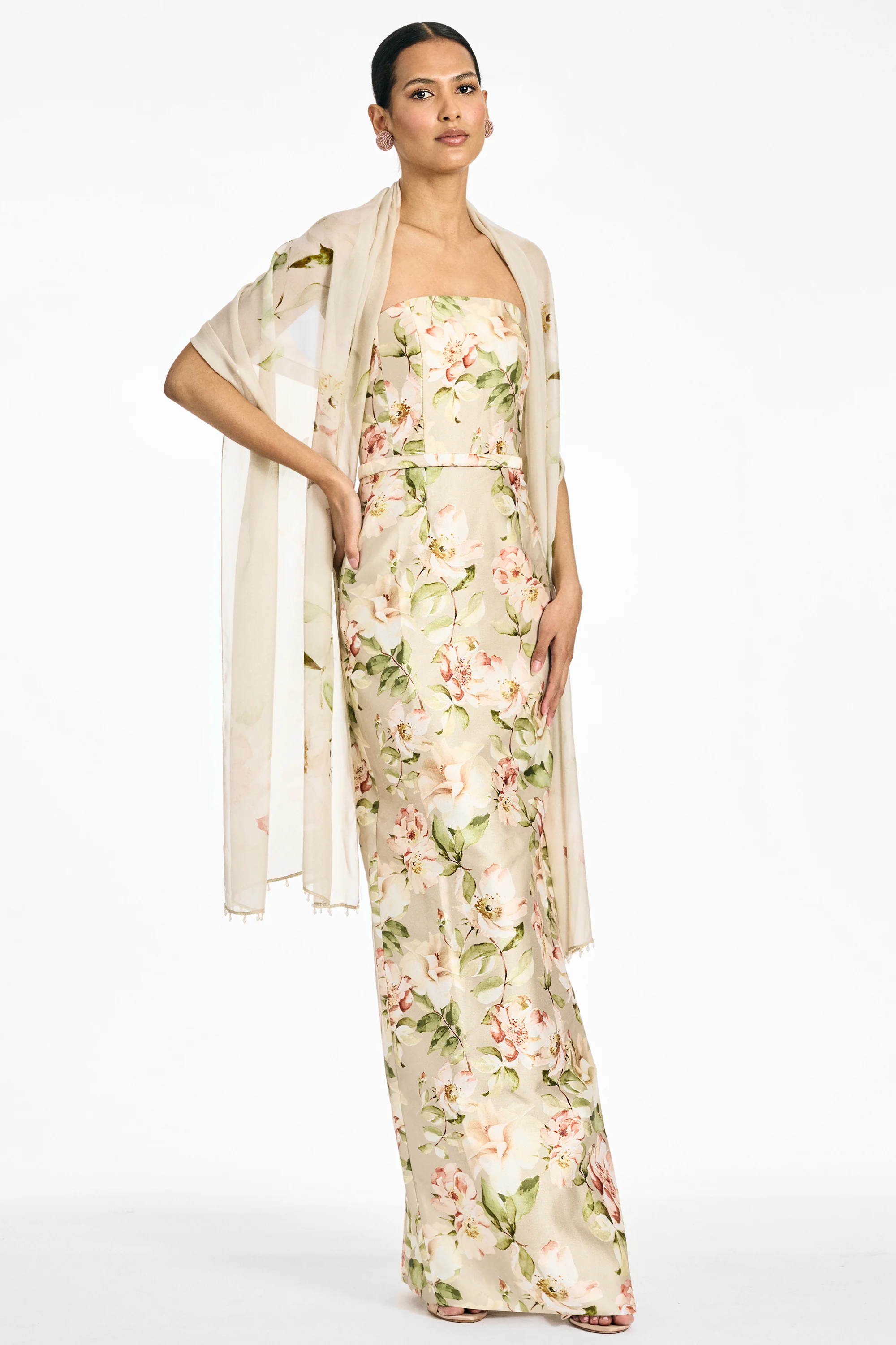EMBELLISHED EMMY SCARF - PEWTER CAMELLIA - Image 5