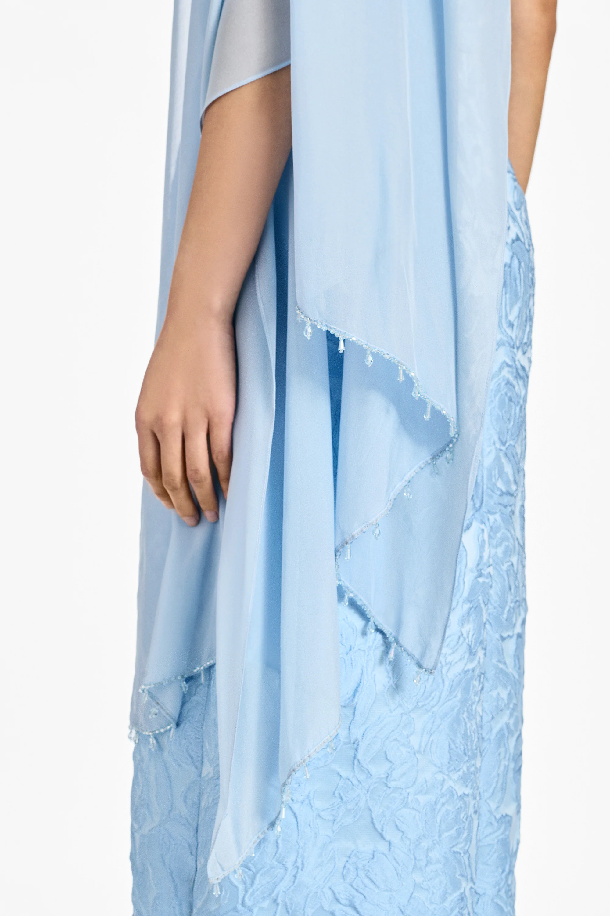 EMBELLISHED EMMY SCARF - SKY - Image 3