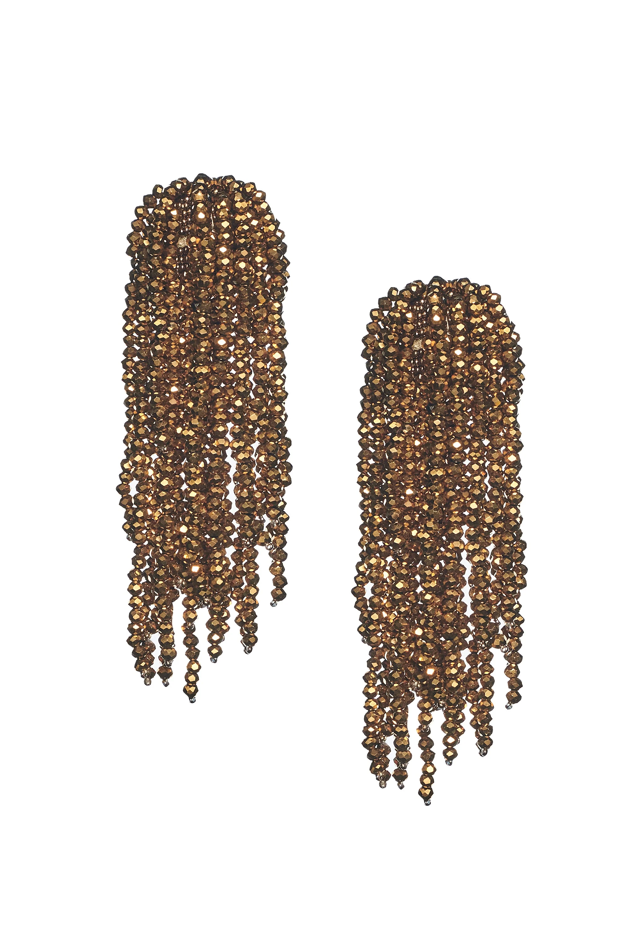 FOUNTAIN EARRINGS - RUST GOLD - Image 2