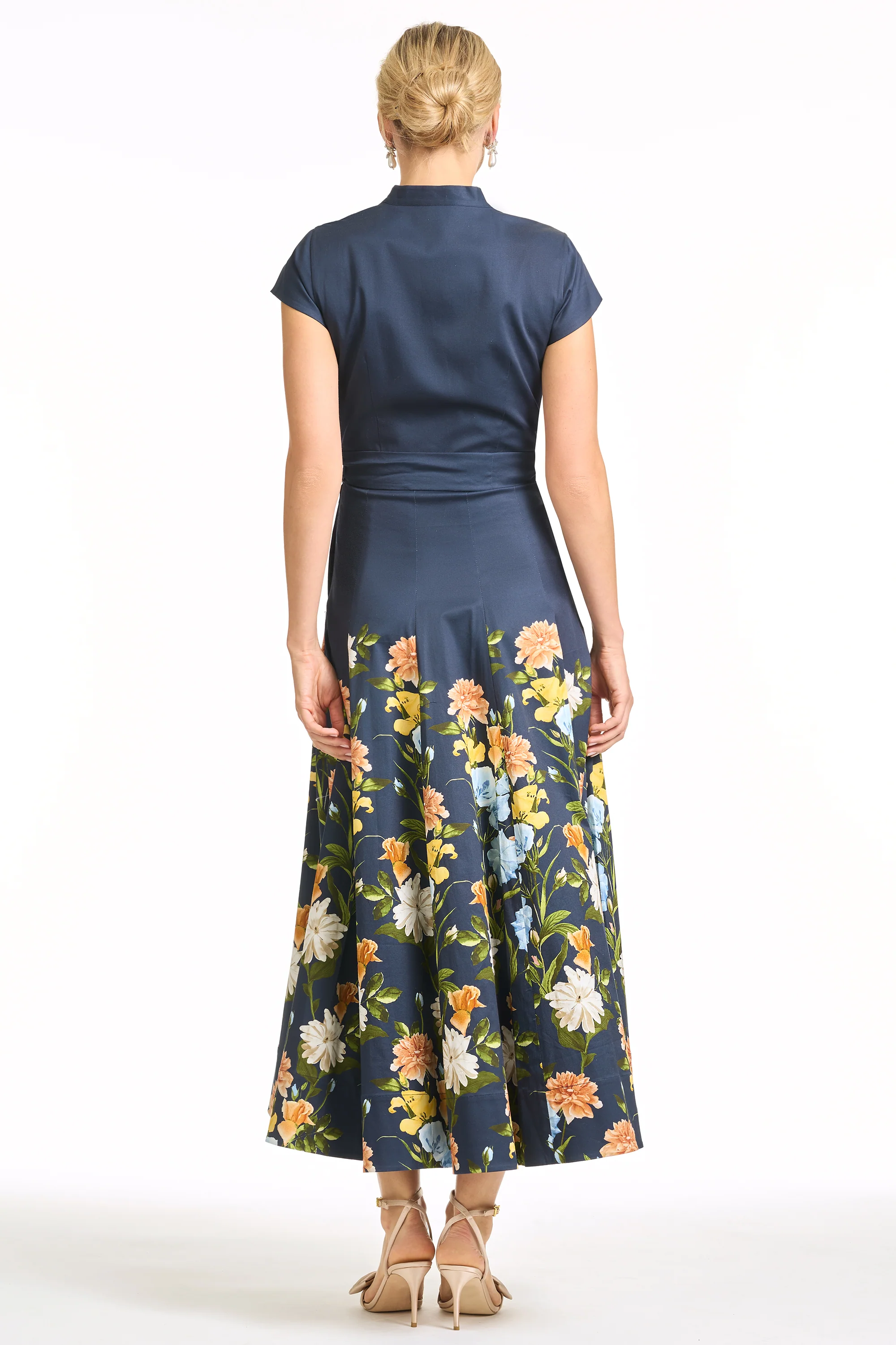 GANIKA DRESS - NAVY WILDFLOWERS DEGRADE - Image 3