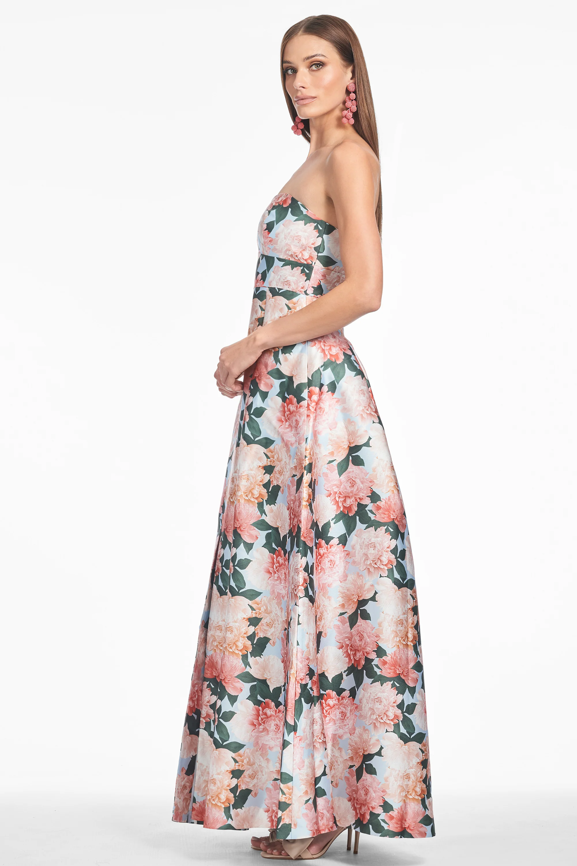 GIOVANNA GOWN - PEACH PEONIES - FINAL SALE - Image 3
