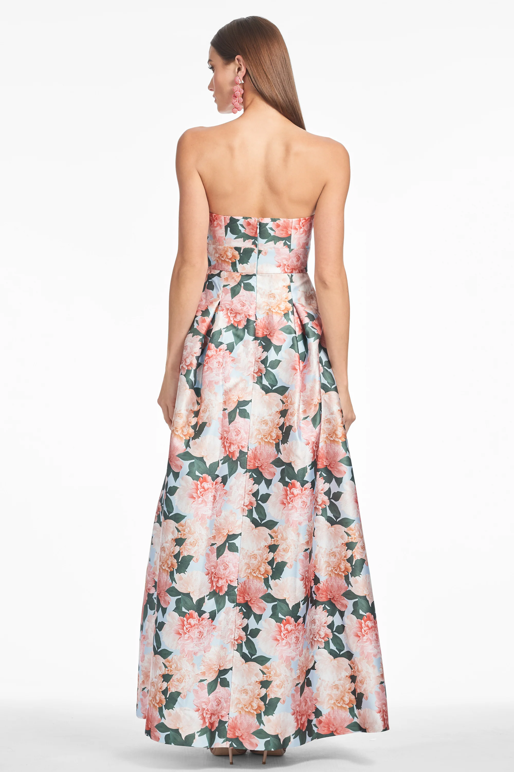 GIOVANNA GOWN - PEACH PEONIES - FINAL SALE - Image 4