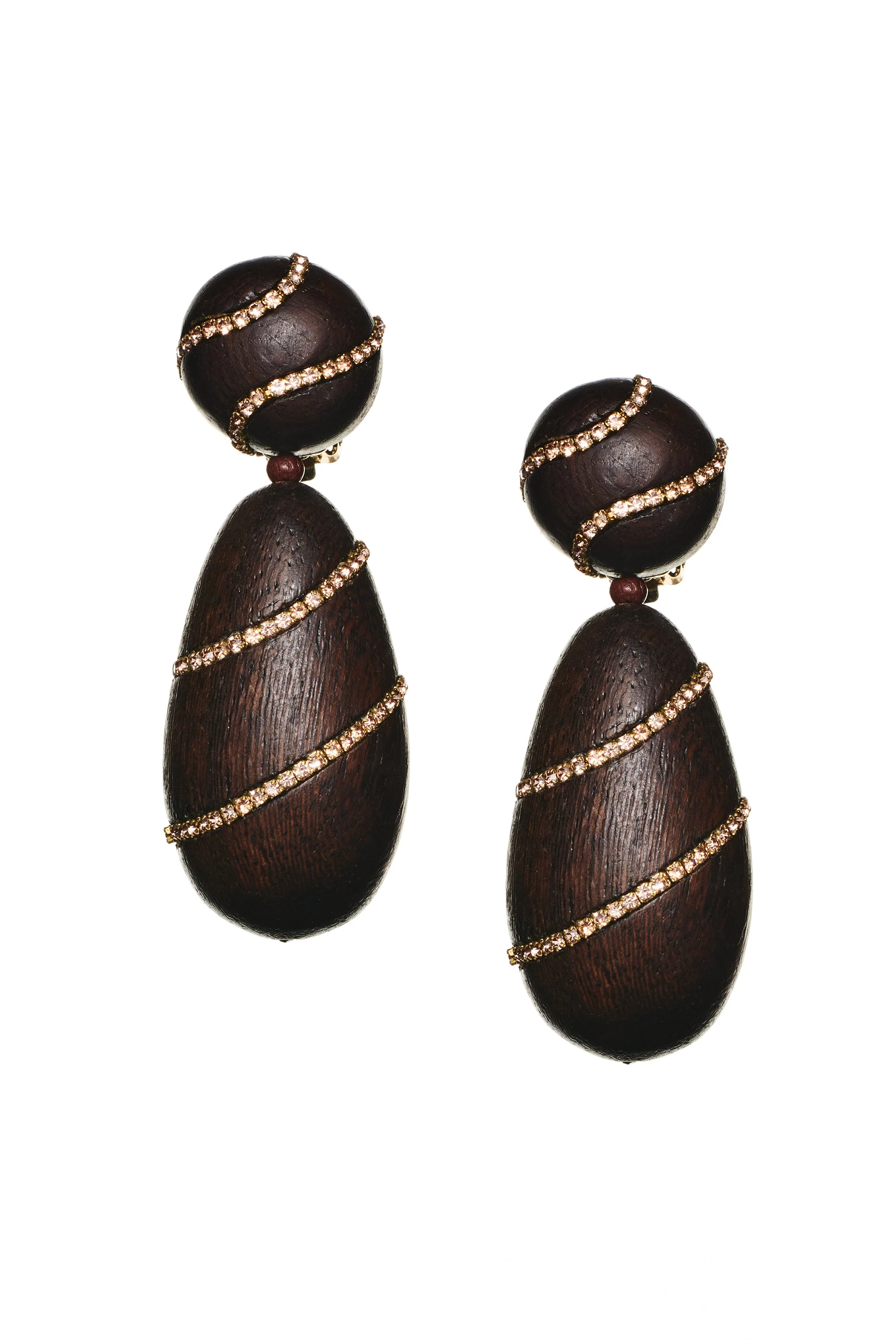 HUDSON EARRINGS - ROBLE WOOD/CHAMPAGNE - Image 2
