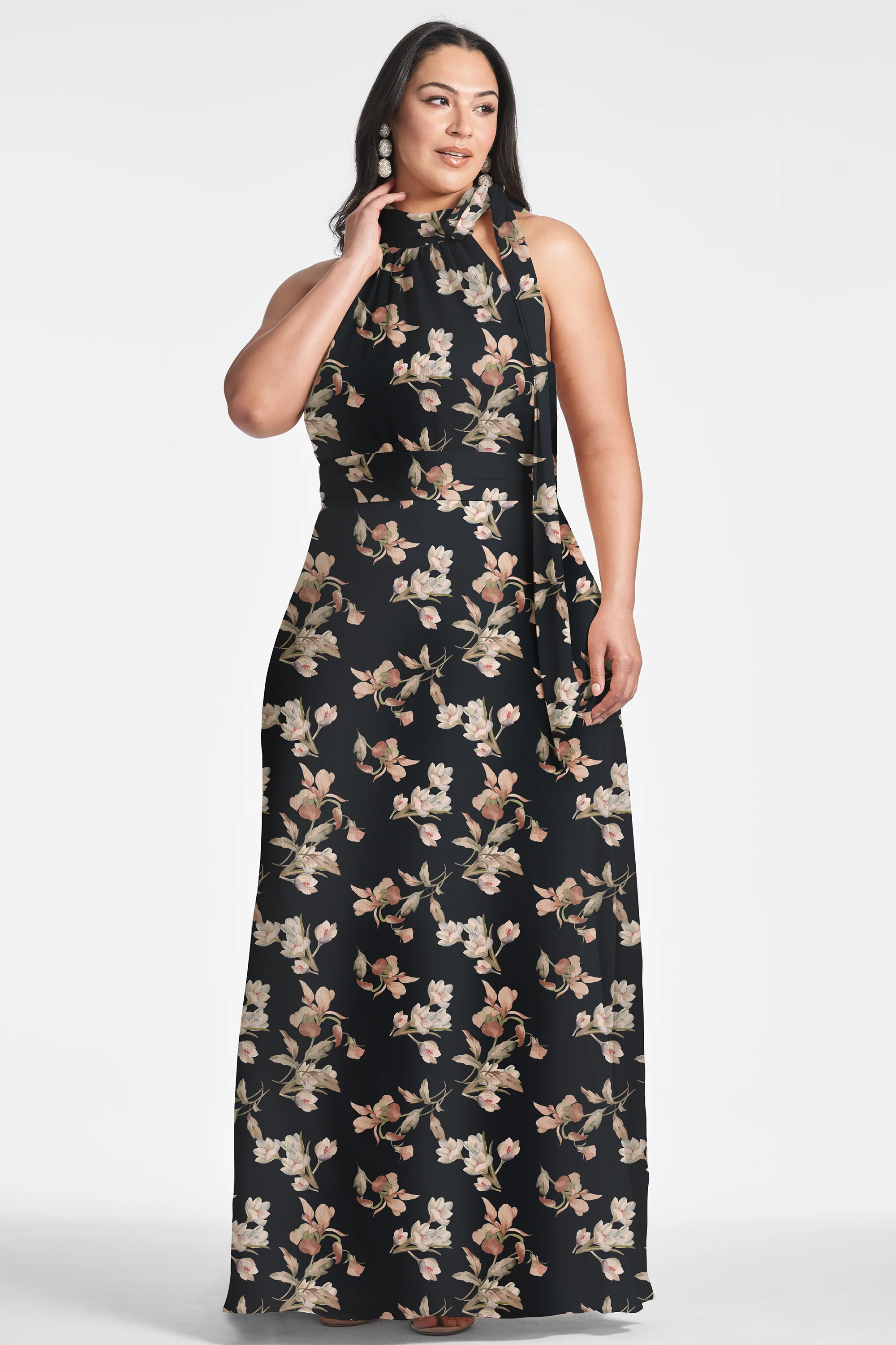 KAYLA GOWN - BLACK VENETIA PETAL - FINAL SALE - Image 4