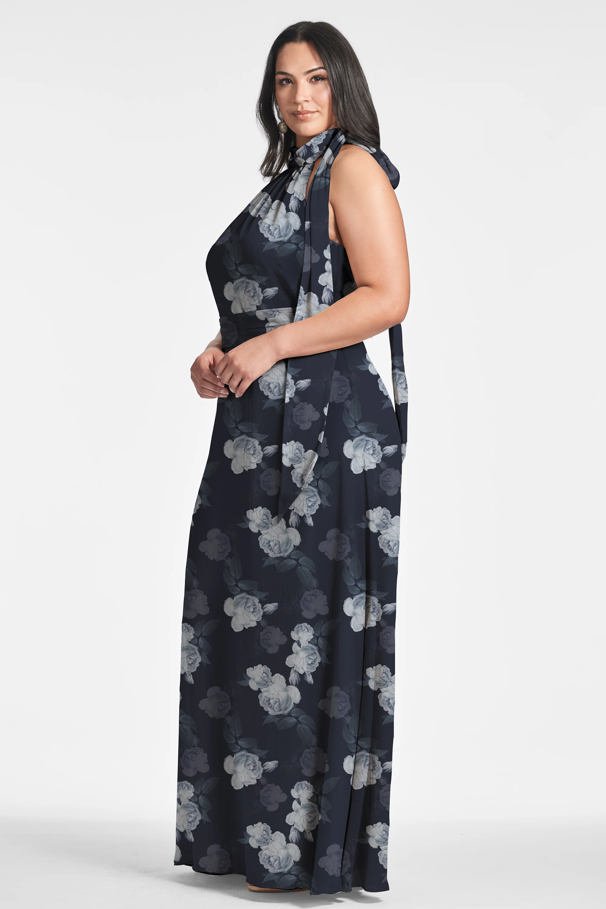 KAYLA GOWN - MIDNIGHT GLACIAL ROSE - FINAL SALE - Image 5